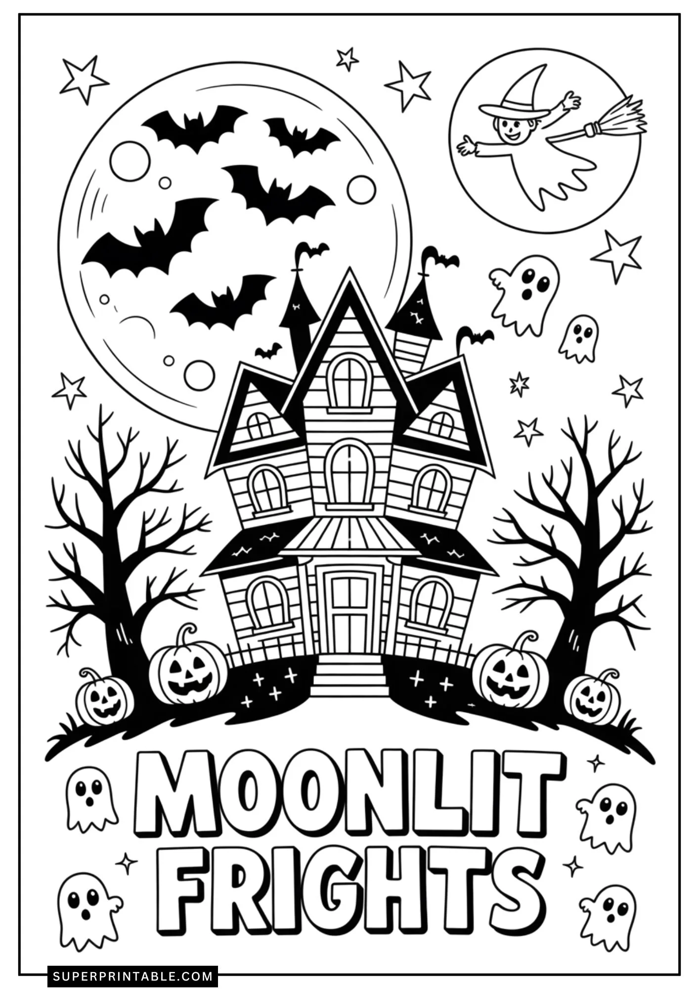 Haunted House Coloring Pages 8