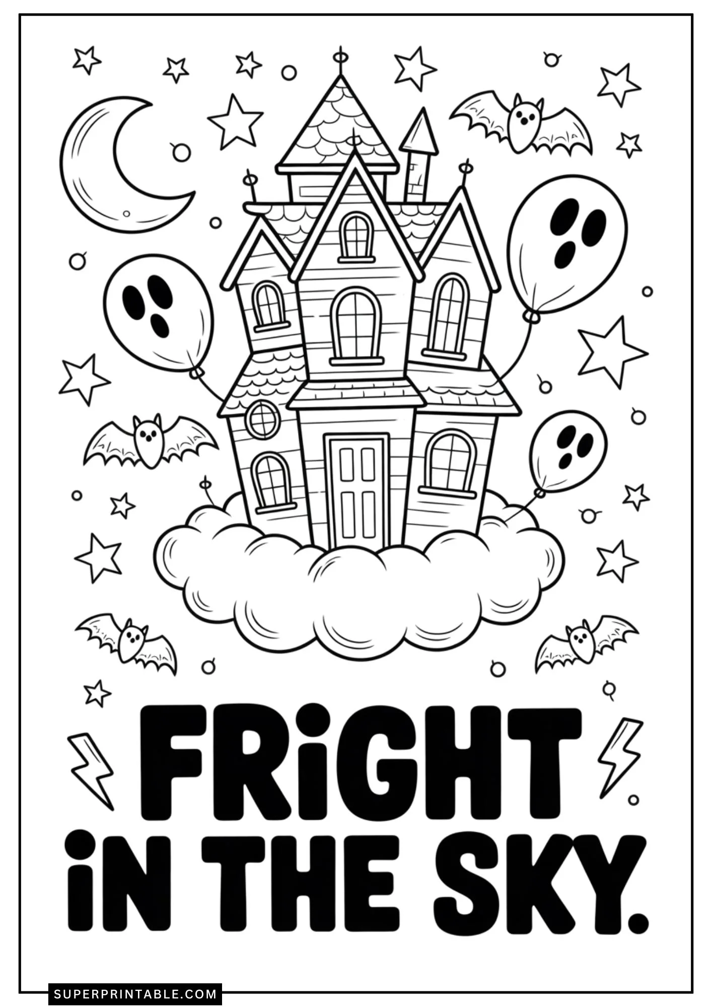 Haunted House Coloring Pages 10