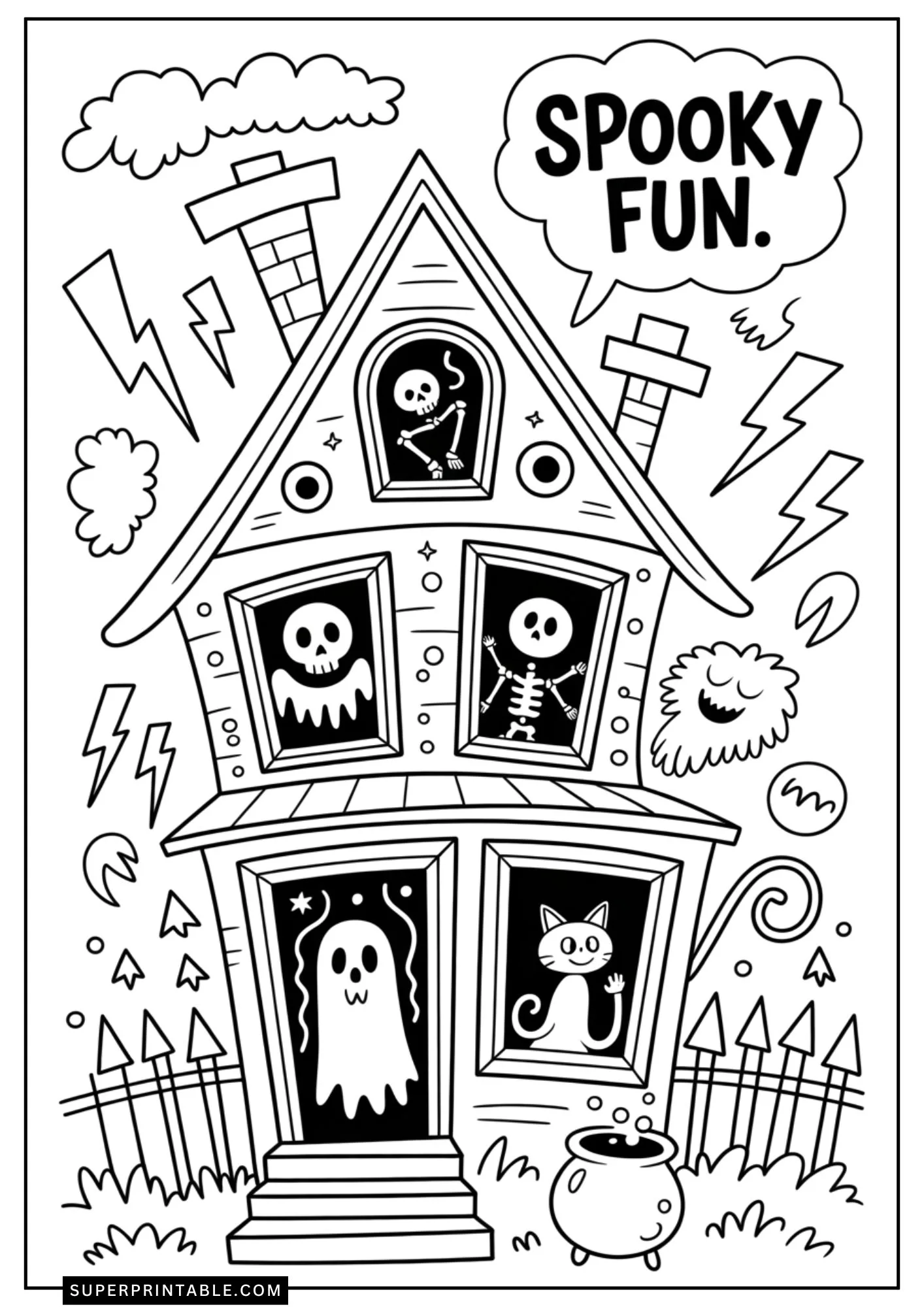 Haunted House Coloring Pages 5