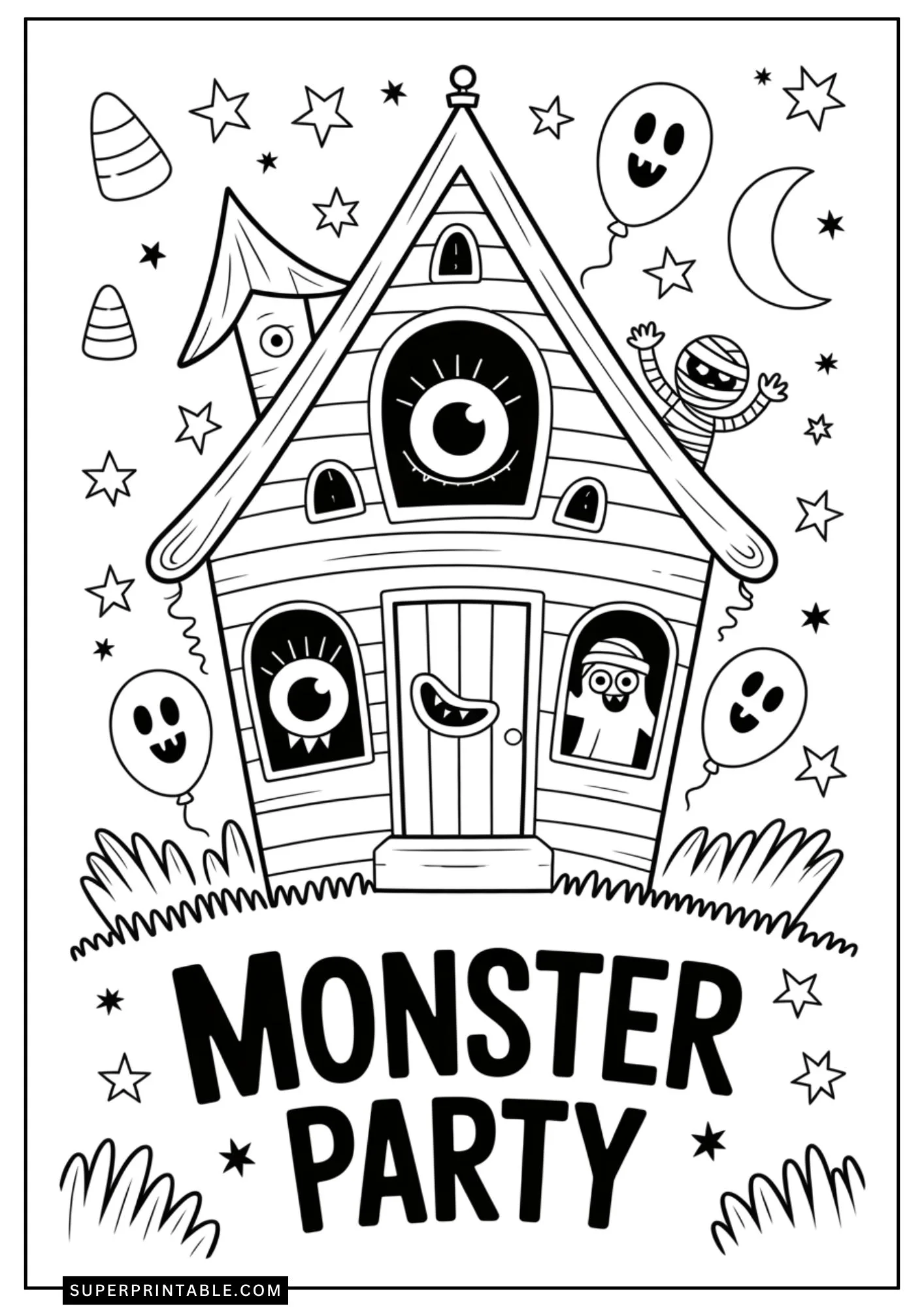 Haunted House Coloring Pages 6