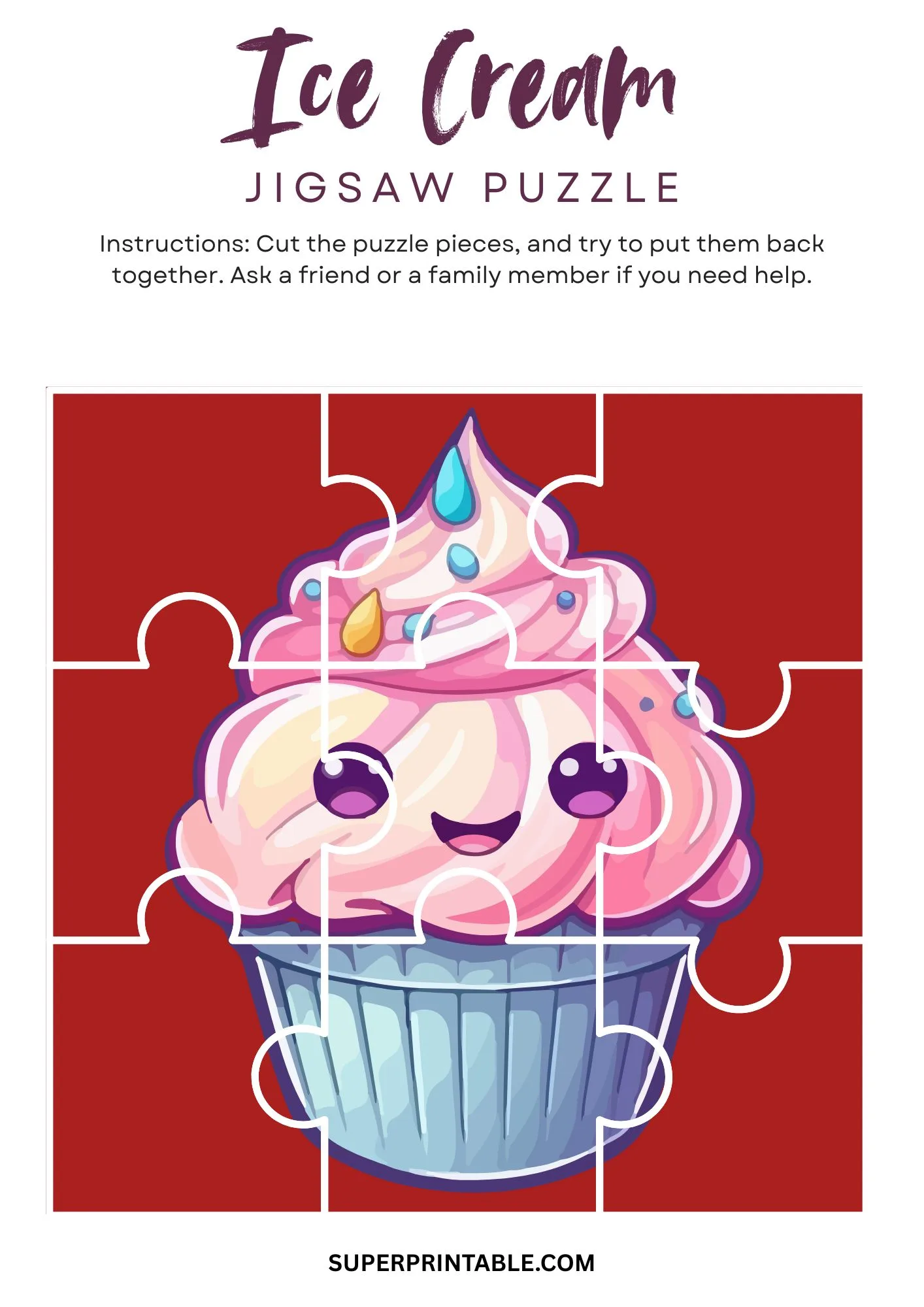 Ice Cream Jigsaw Puzzle Activity 9