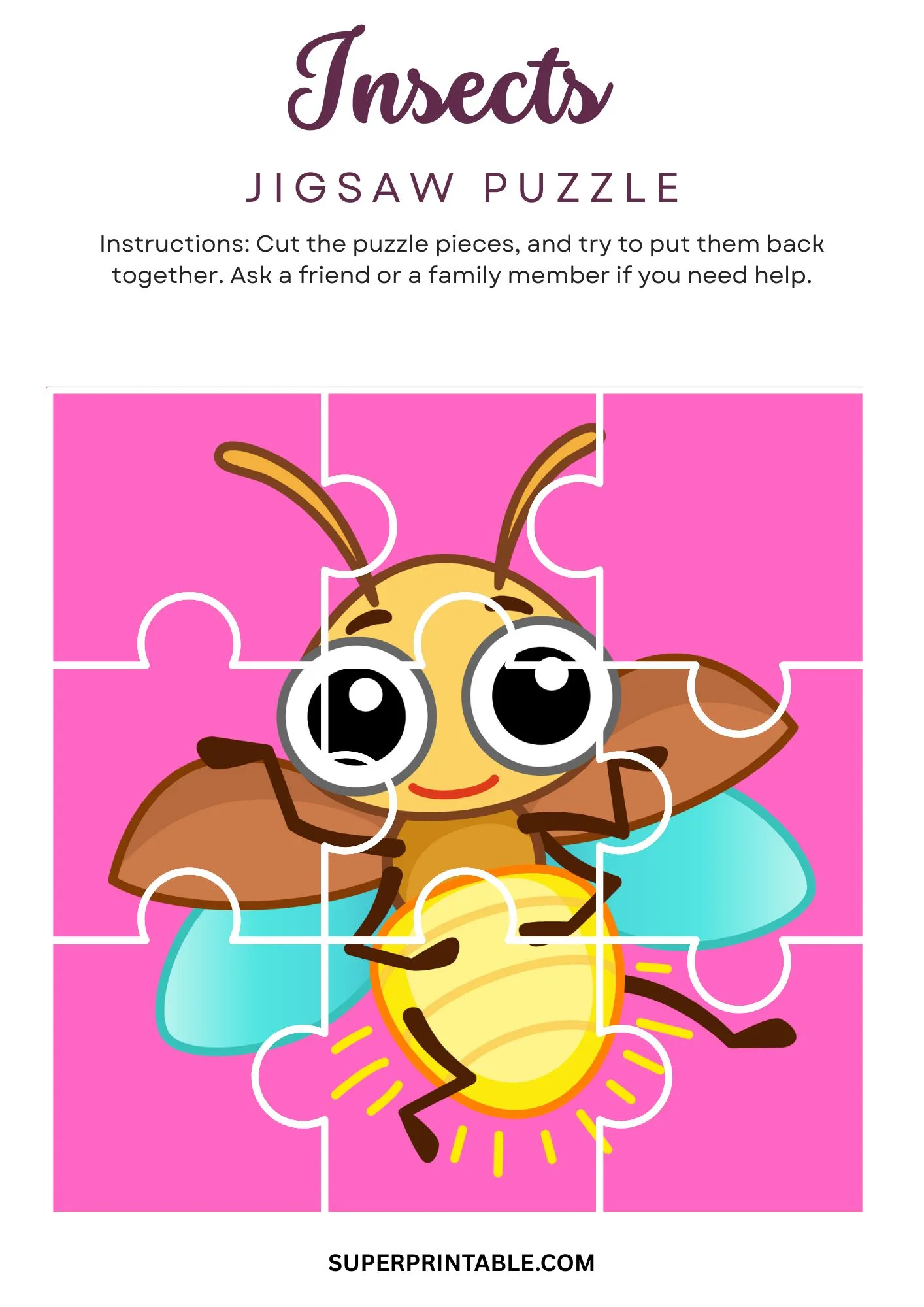Insects Jigsaw Puzzle Activity 10