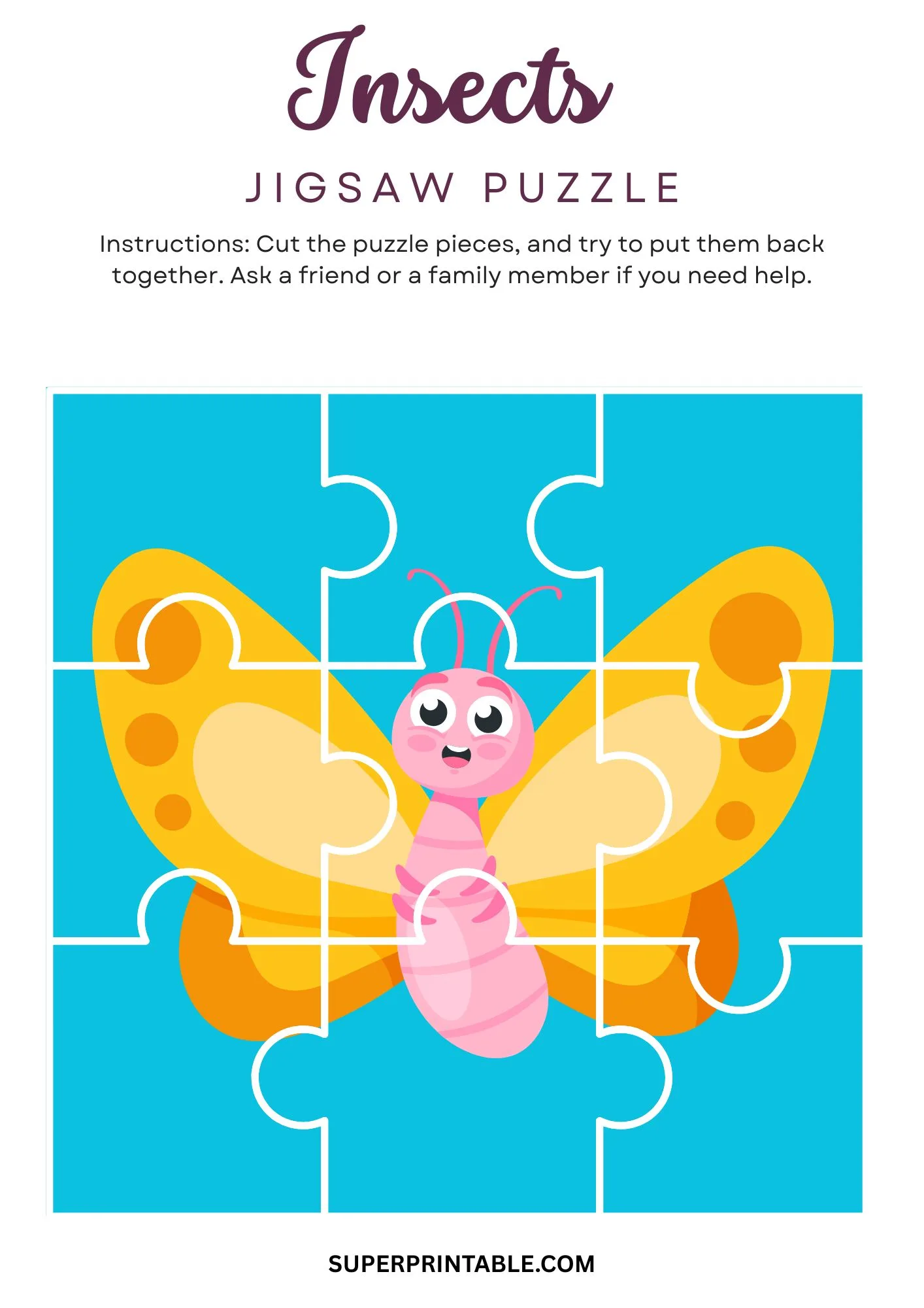 Insects Jigsaw Puzzle Activity 6
