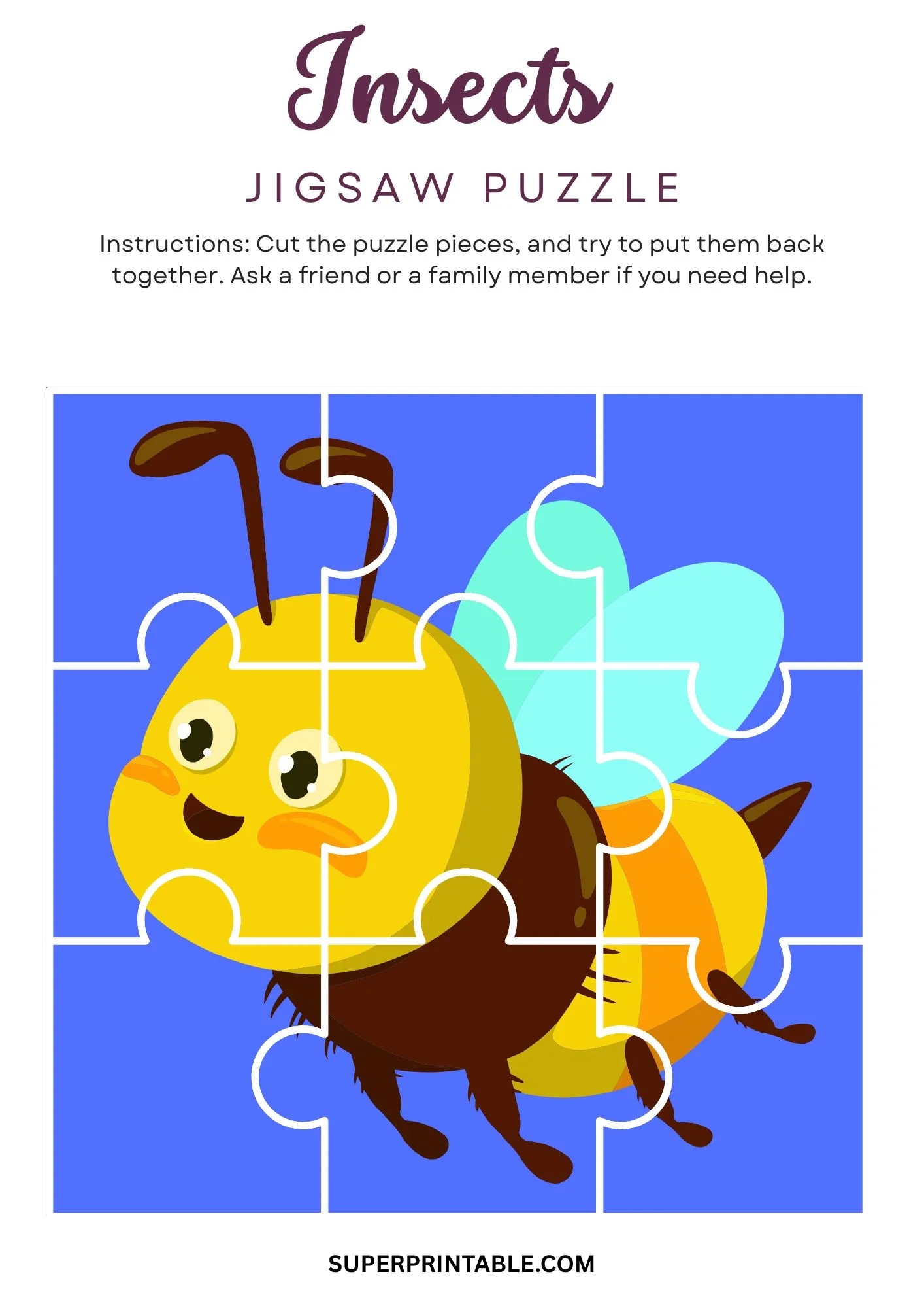 Insects Jigsaw Puzzle Activity 9
