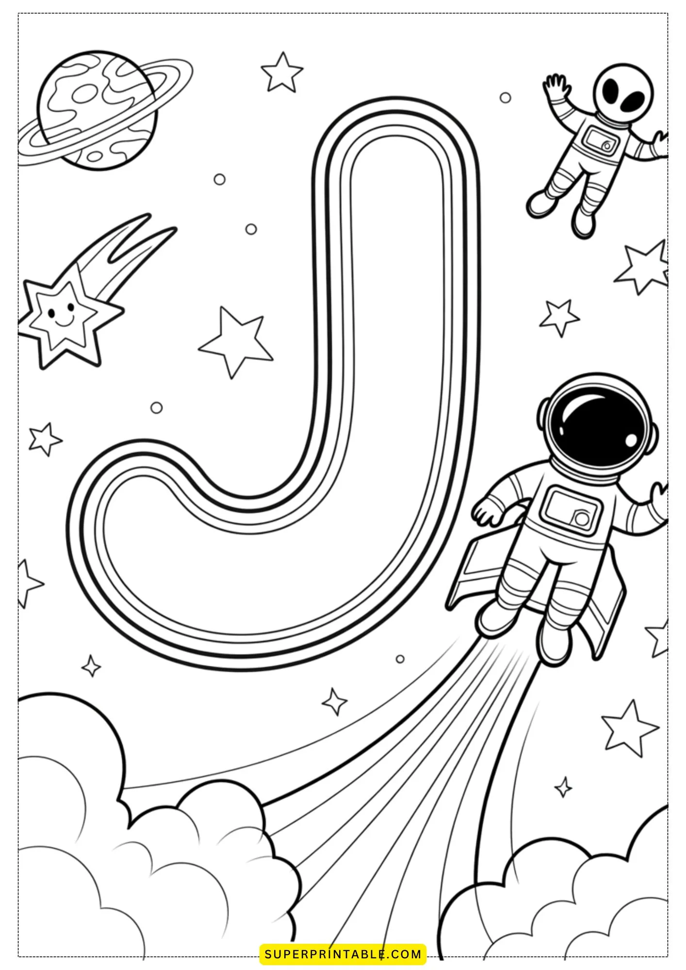 Interstellar ABC Coloring Pages 10