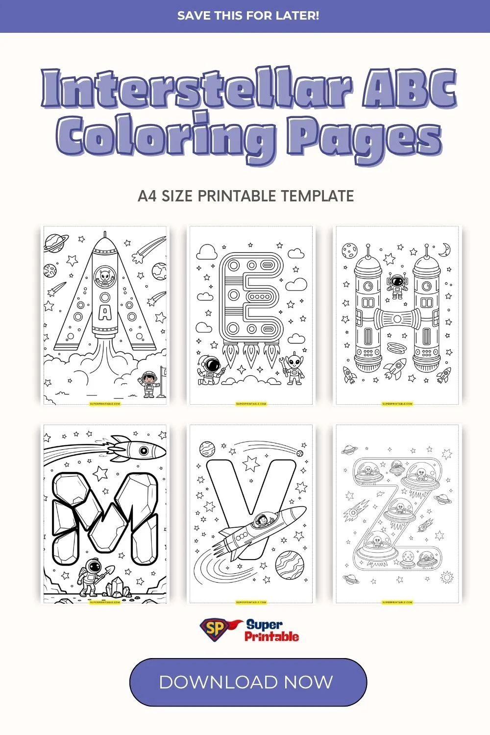 Interstellar ABC Coloring Pages Pinterest Image