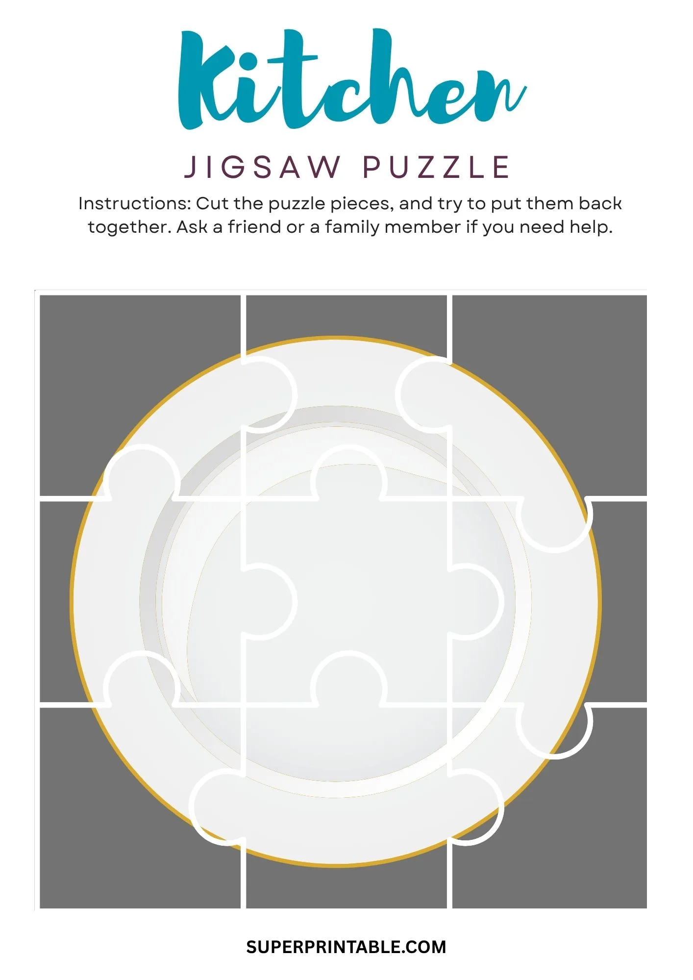 Kitchen Jigsaw Puzzle Activity 12