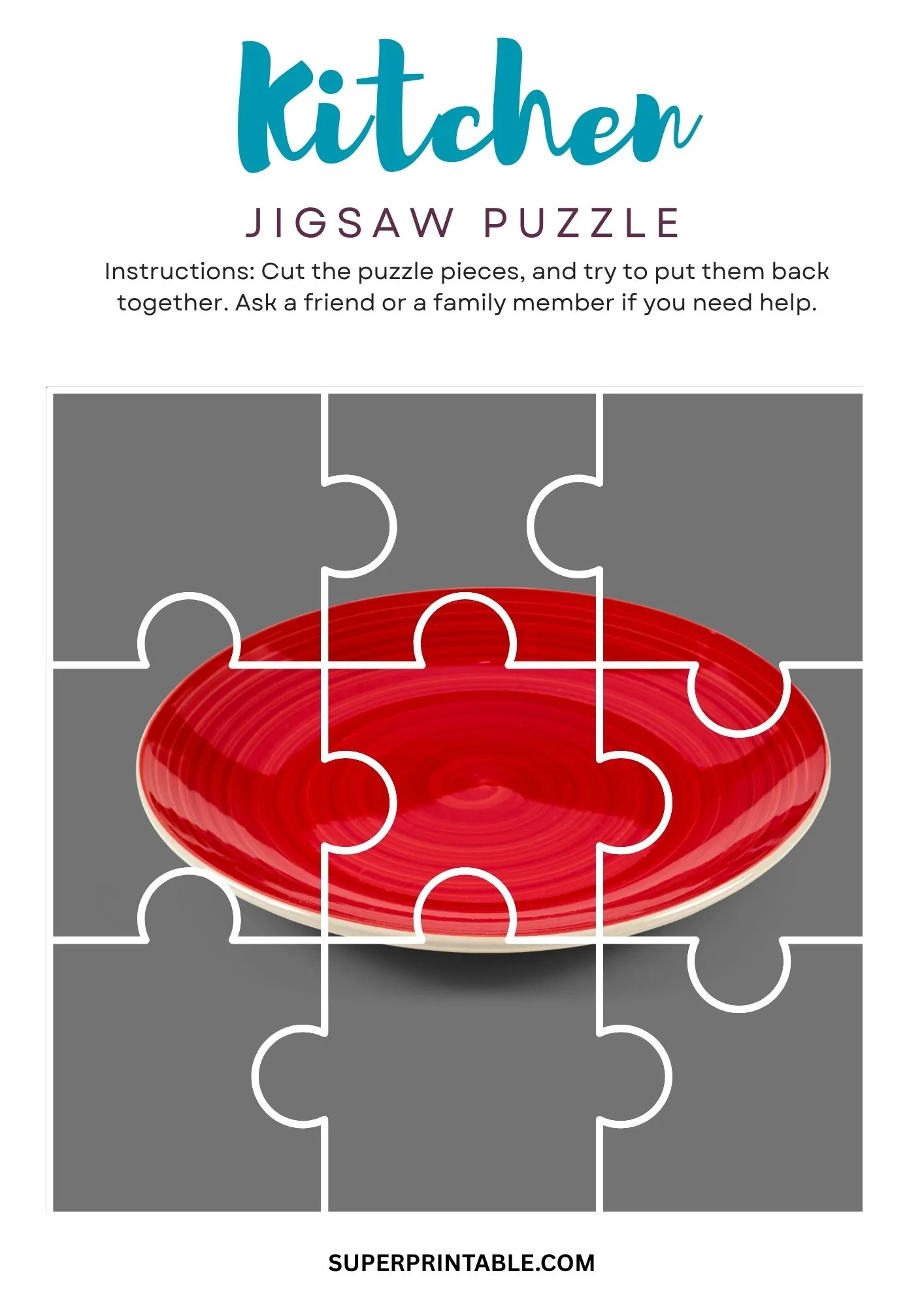 Kitchen Jigsaw Puzzle Activity 13