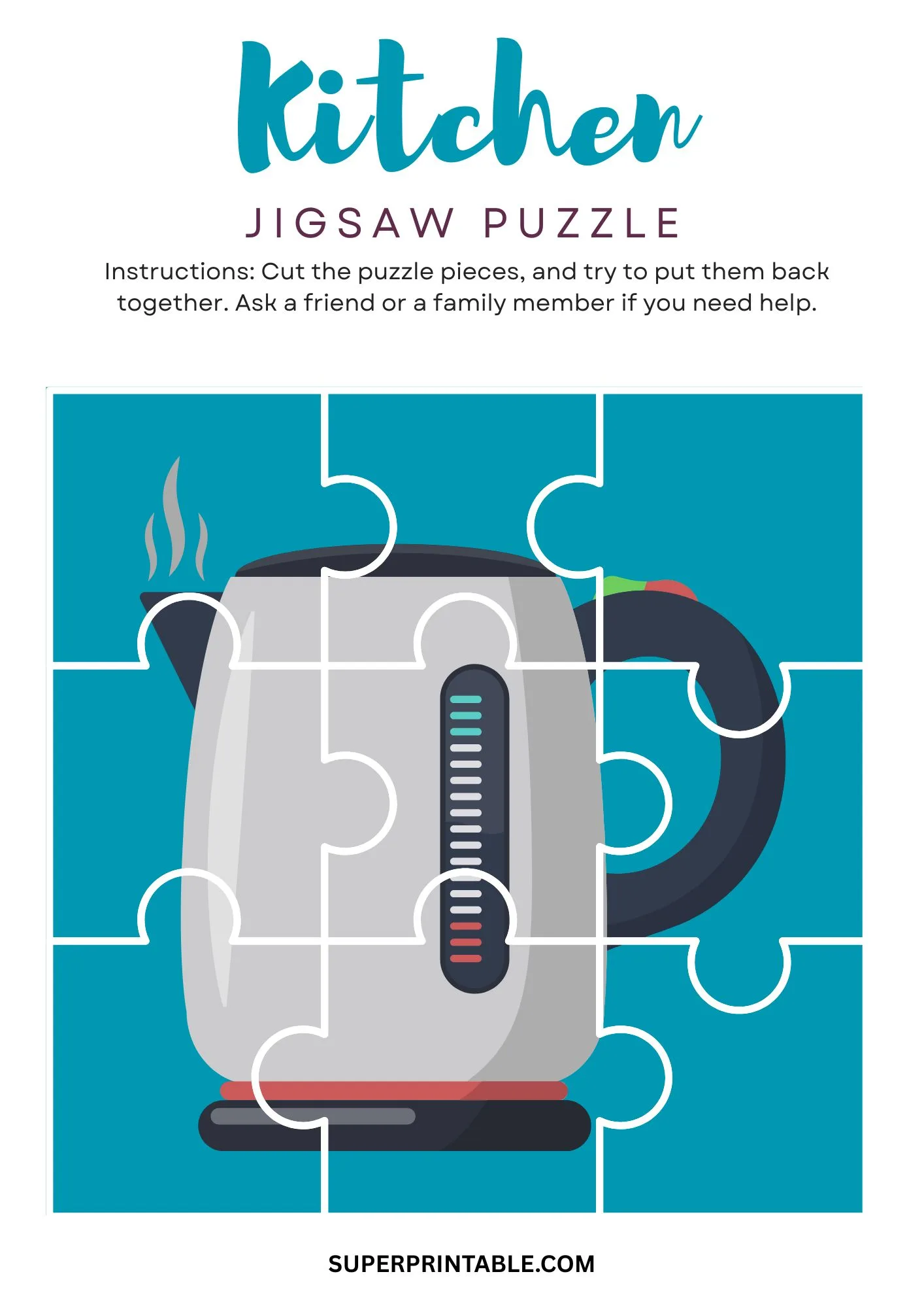 Kitchen Jigsaw Puzzle Activity 8