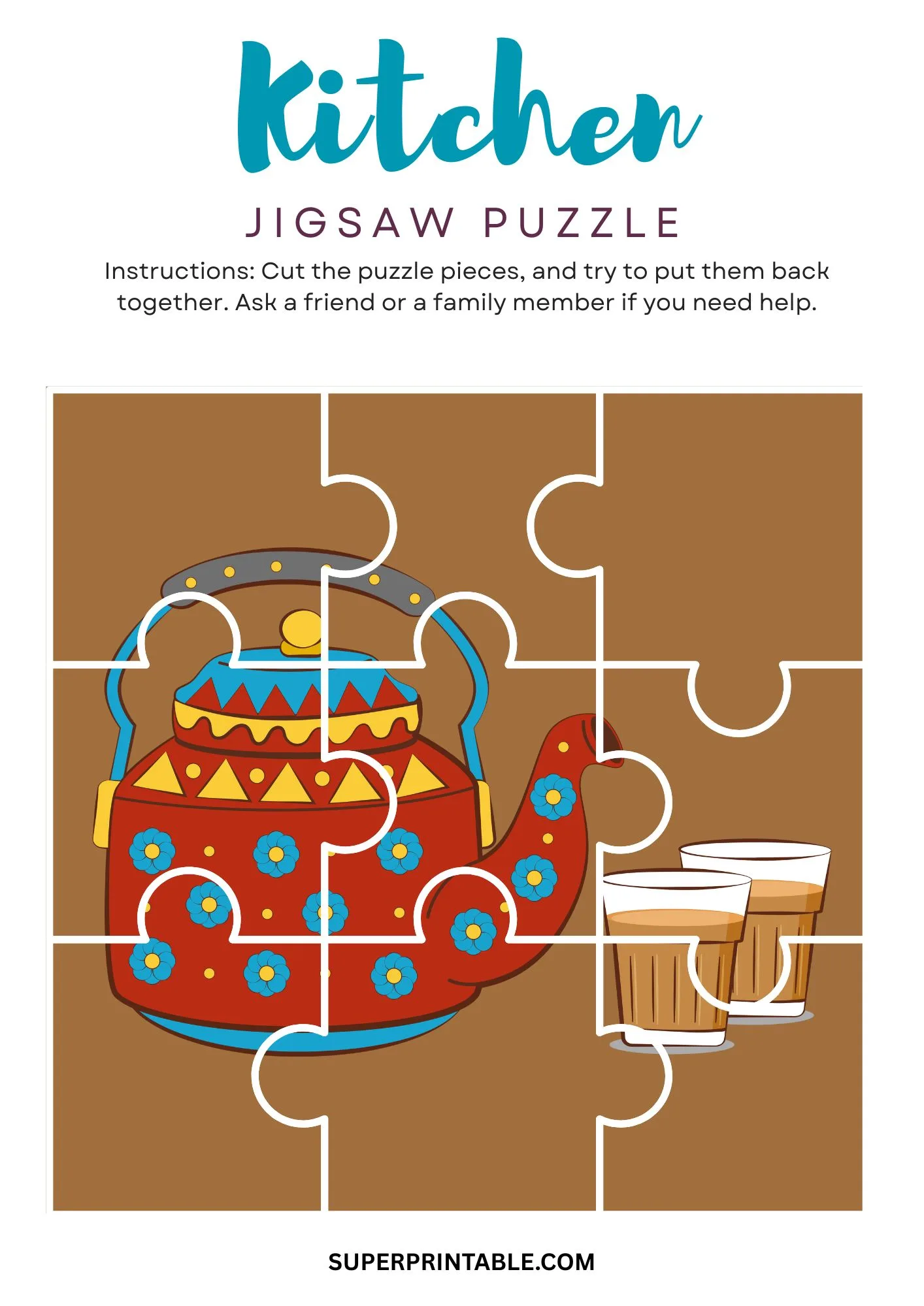 Kitchen Jigsaw Puzzle Activity 9