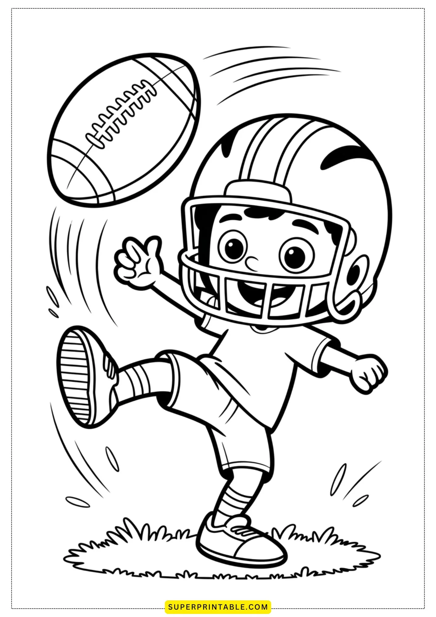 Little Champs Football Coloring Pages 1