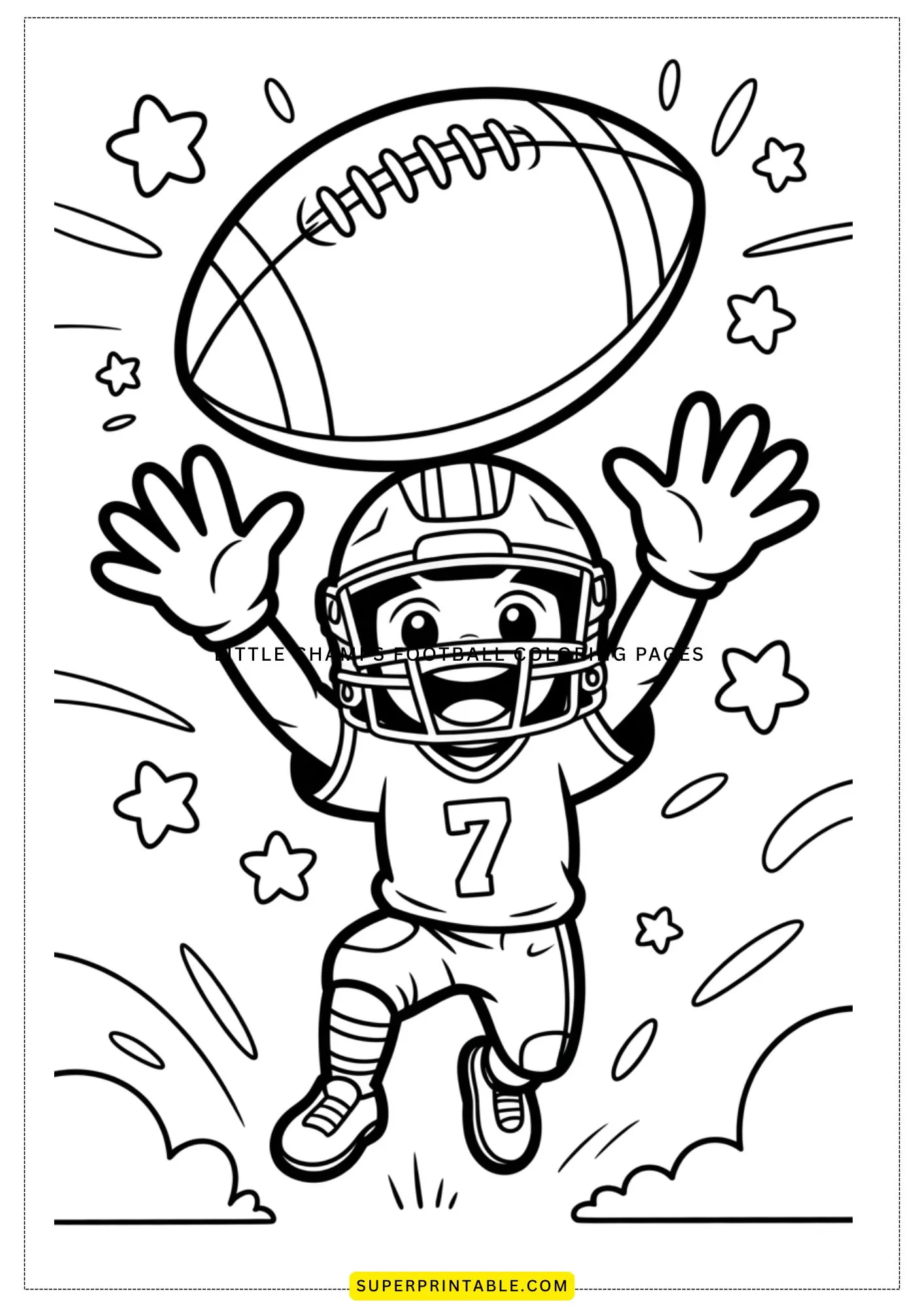 Little Champs Football Coloring Pages 2