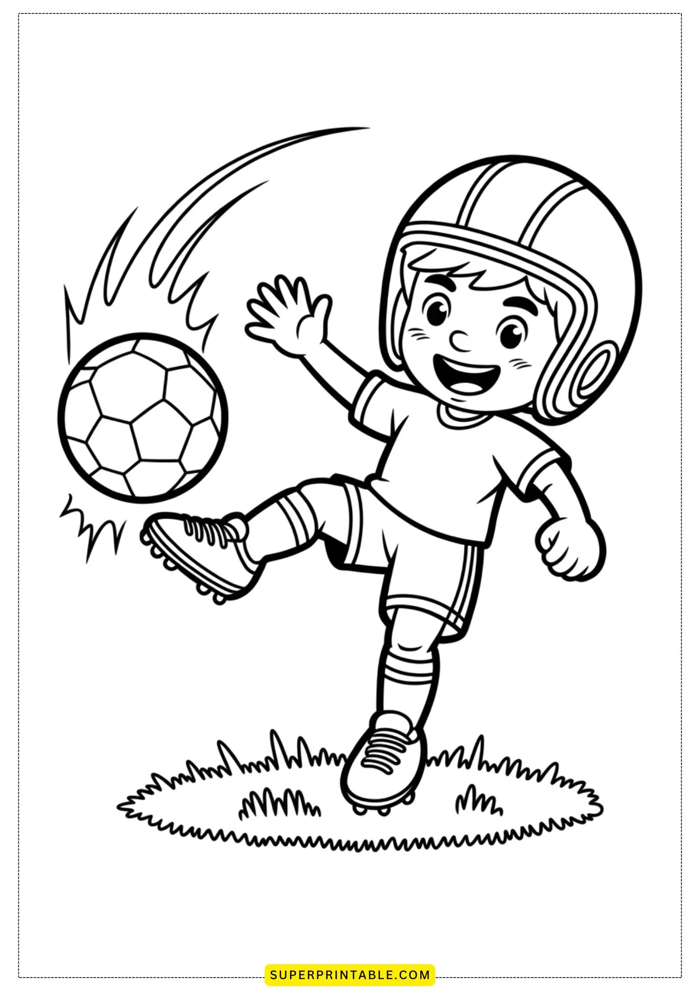 Little Champs Football Coloring Pages 6