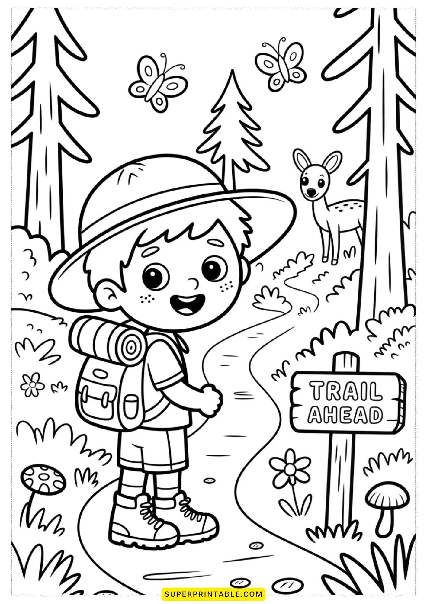 Little Hikers Adventure Coloring Pages 3