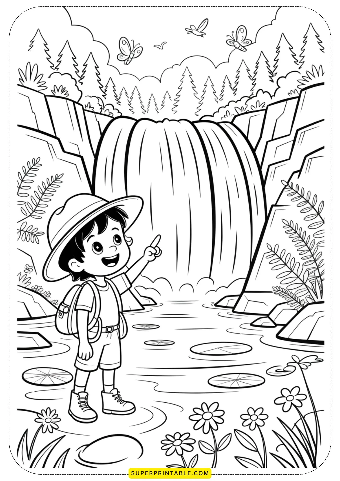 Little Hikers Adventure Coloring Pages 5