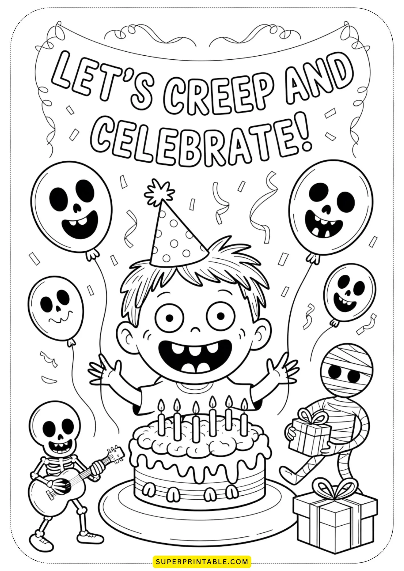 Little Zombie Life Lessons Coloring Pages 6