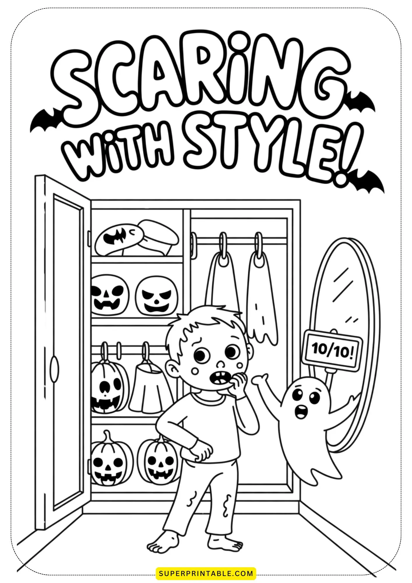 Little Zombie Life Lessons Coloring Pages 7