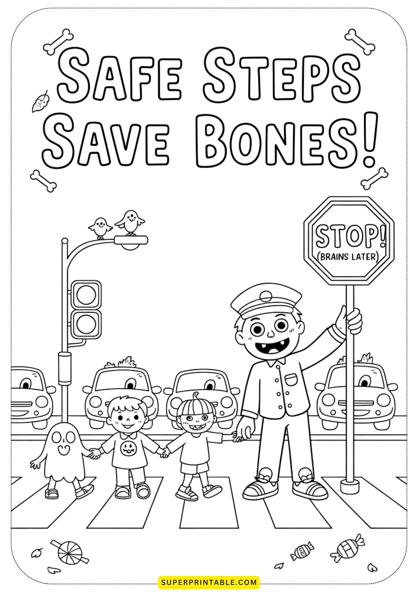 Little Zombie Life Lessons Coloring Pages 9