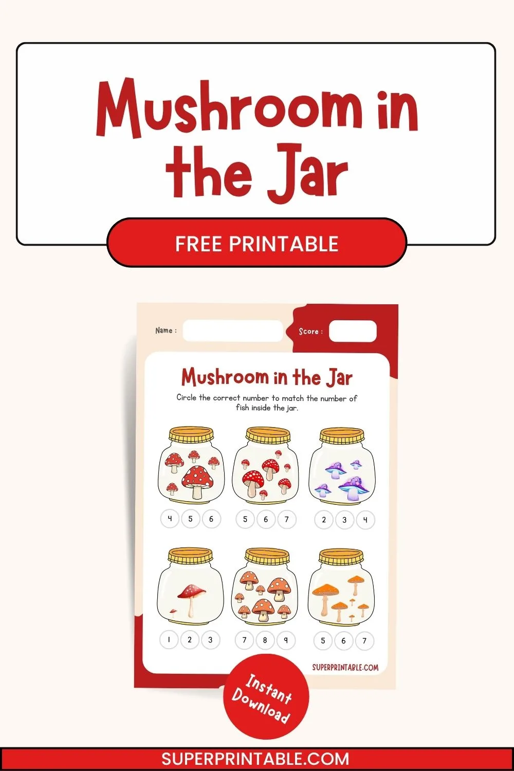 Mushroom in the Jar Pinterest Image