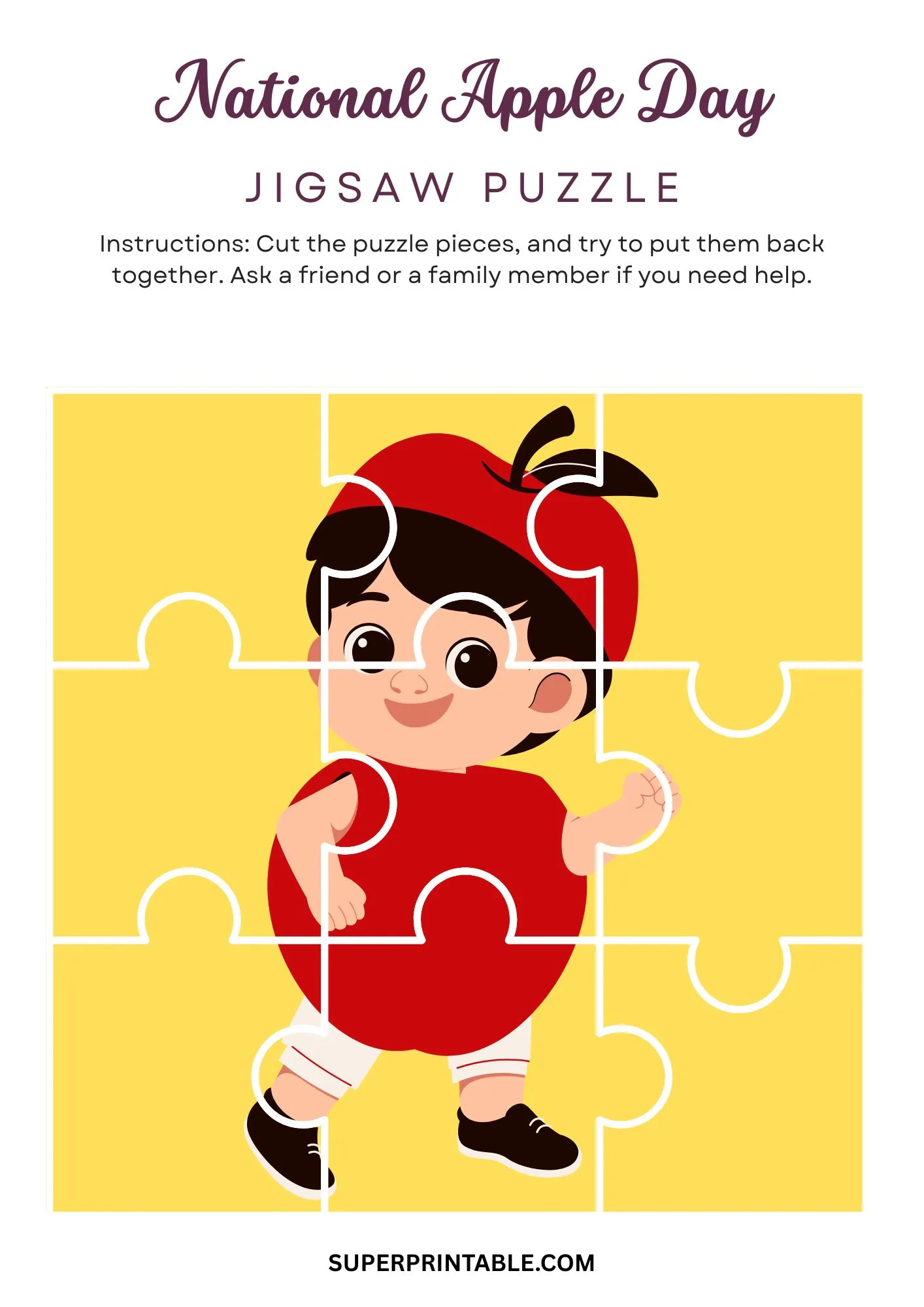 National Apple Day Jigsaw Puzzle Activity 8