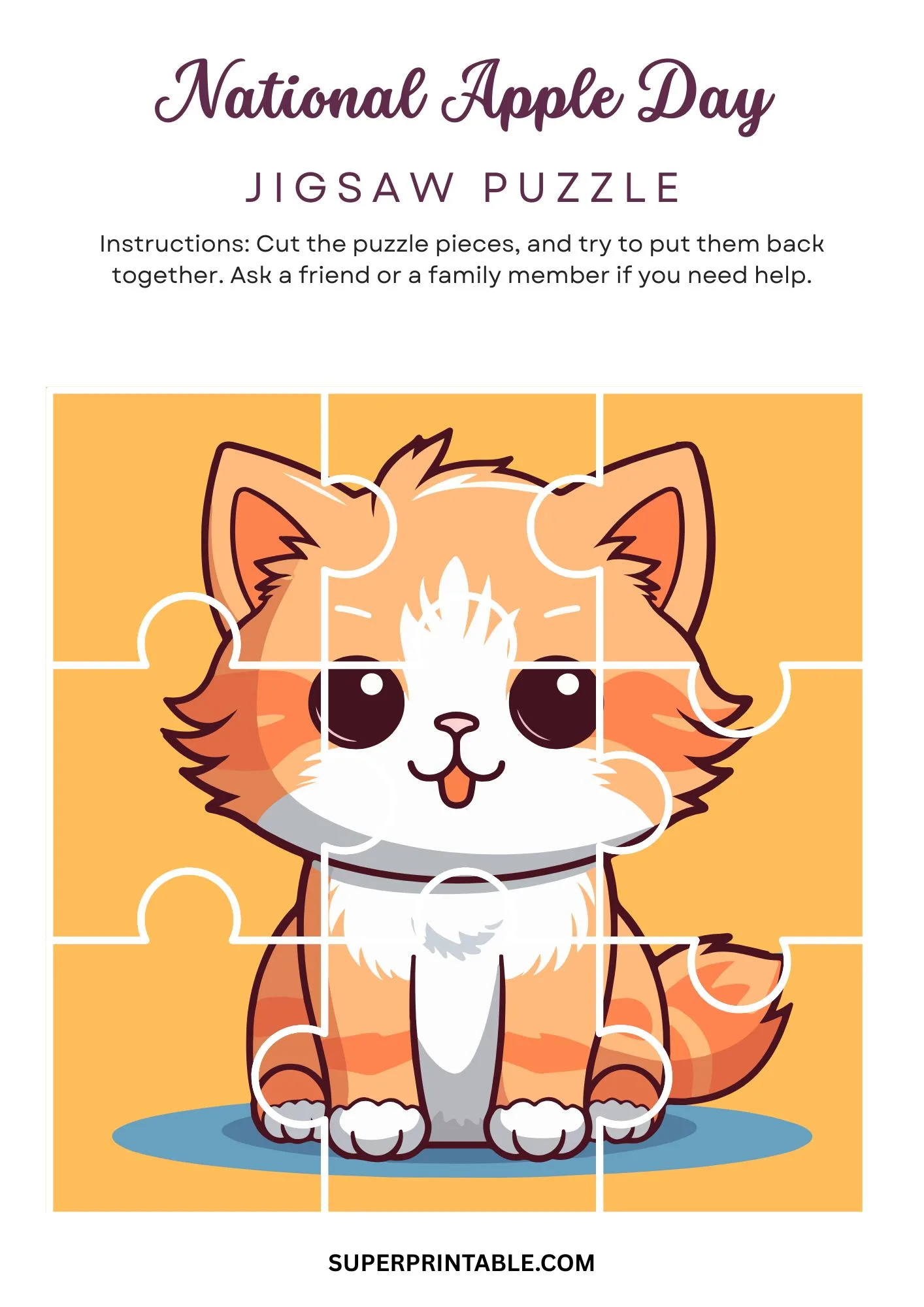 National Cat Day Jigsaw Puzzle Activity 2