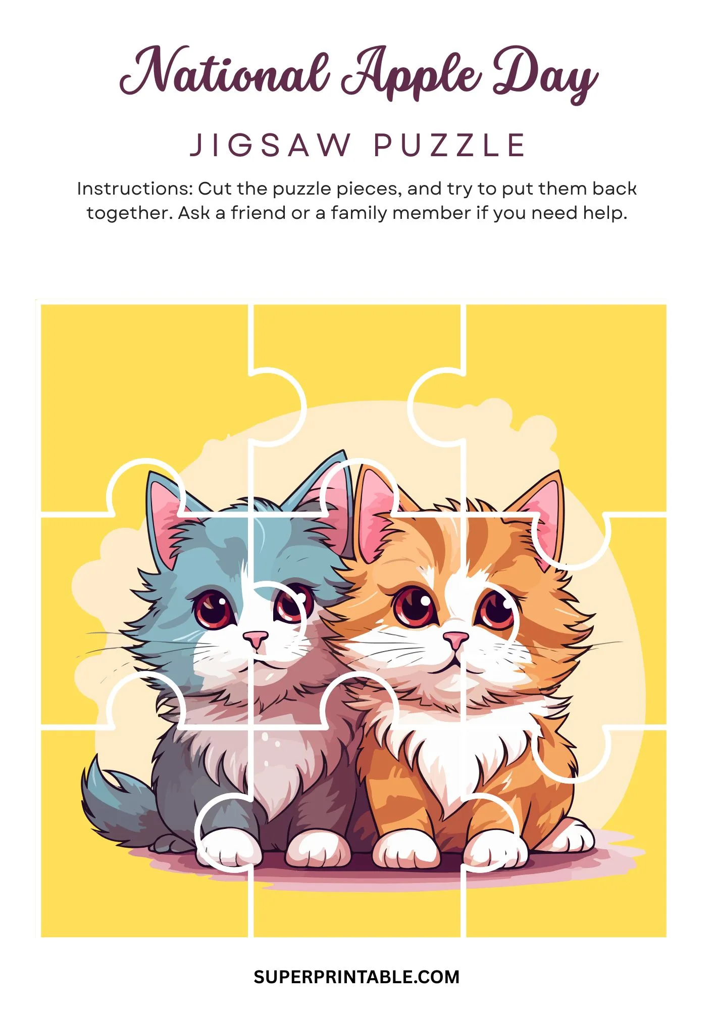 National Cat Day Jigsaw Puzzle Activity 4