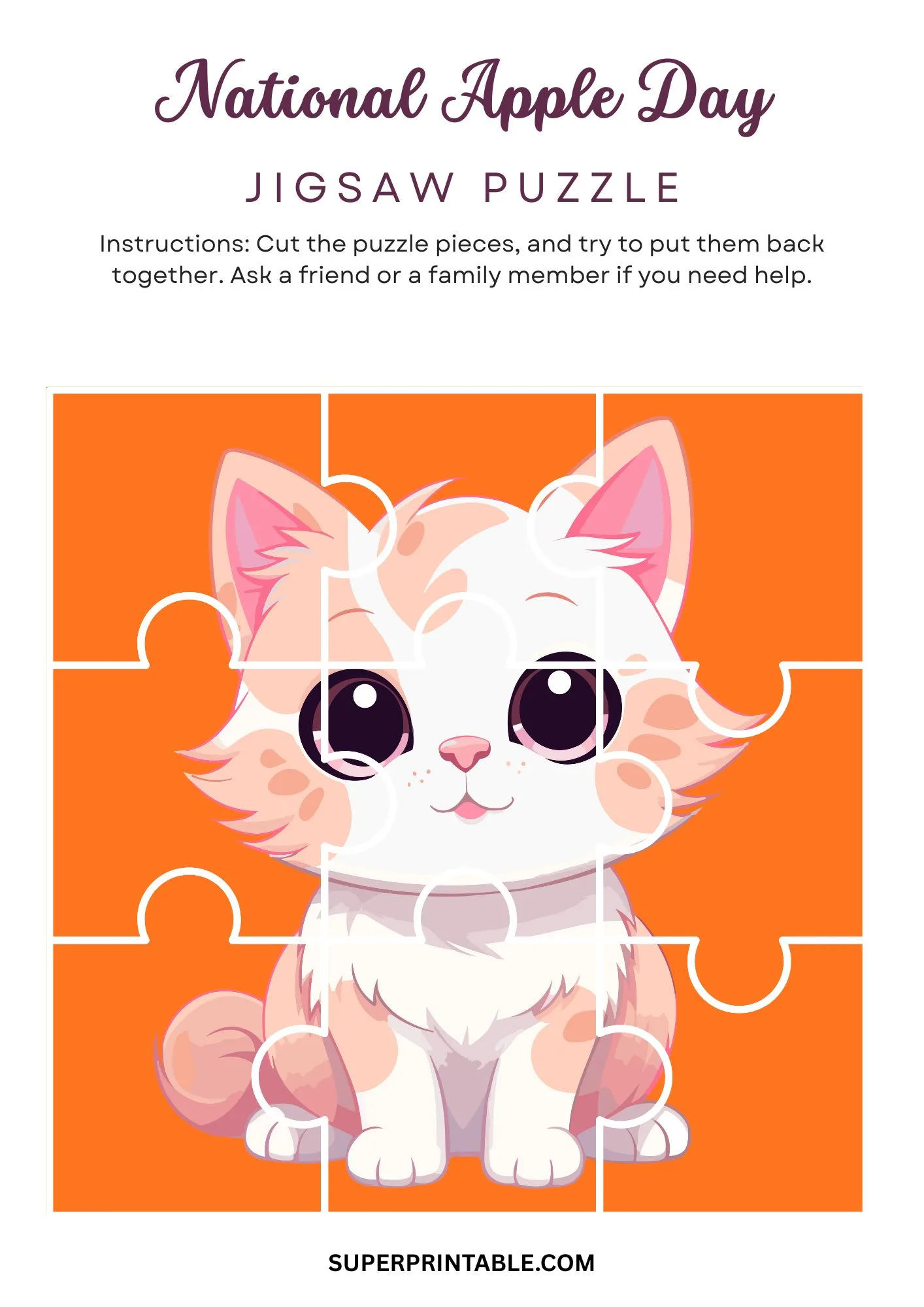 National Cat Day Jigsaw Puzzle Activity 5