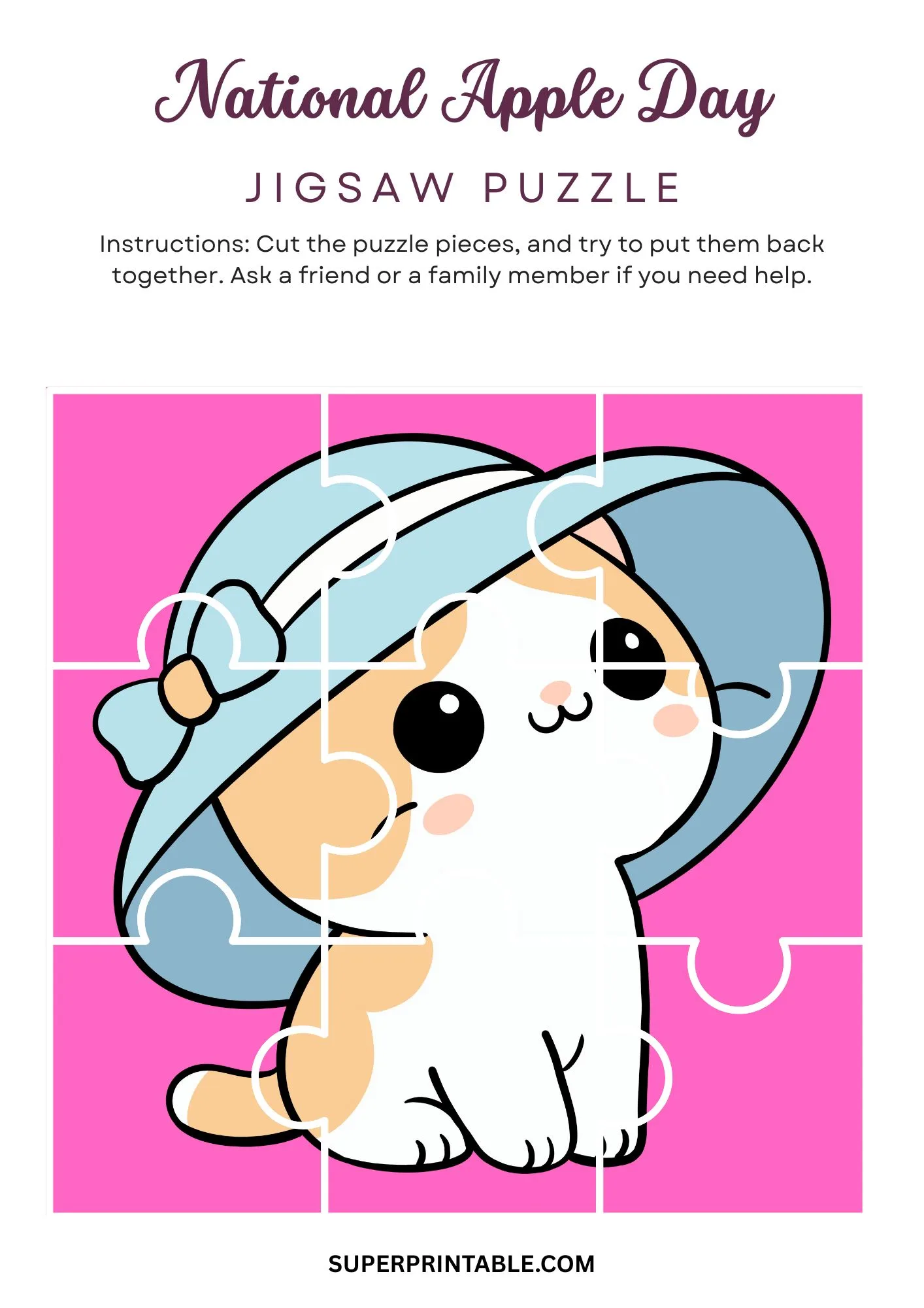 National Cat Day Jigsaw Puzzle Activity 6