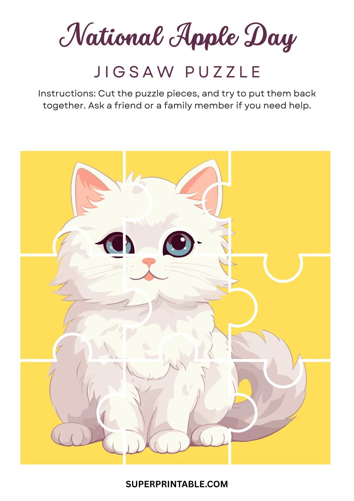 National Cat Day Jigsaw Puzzle Activity 7