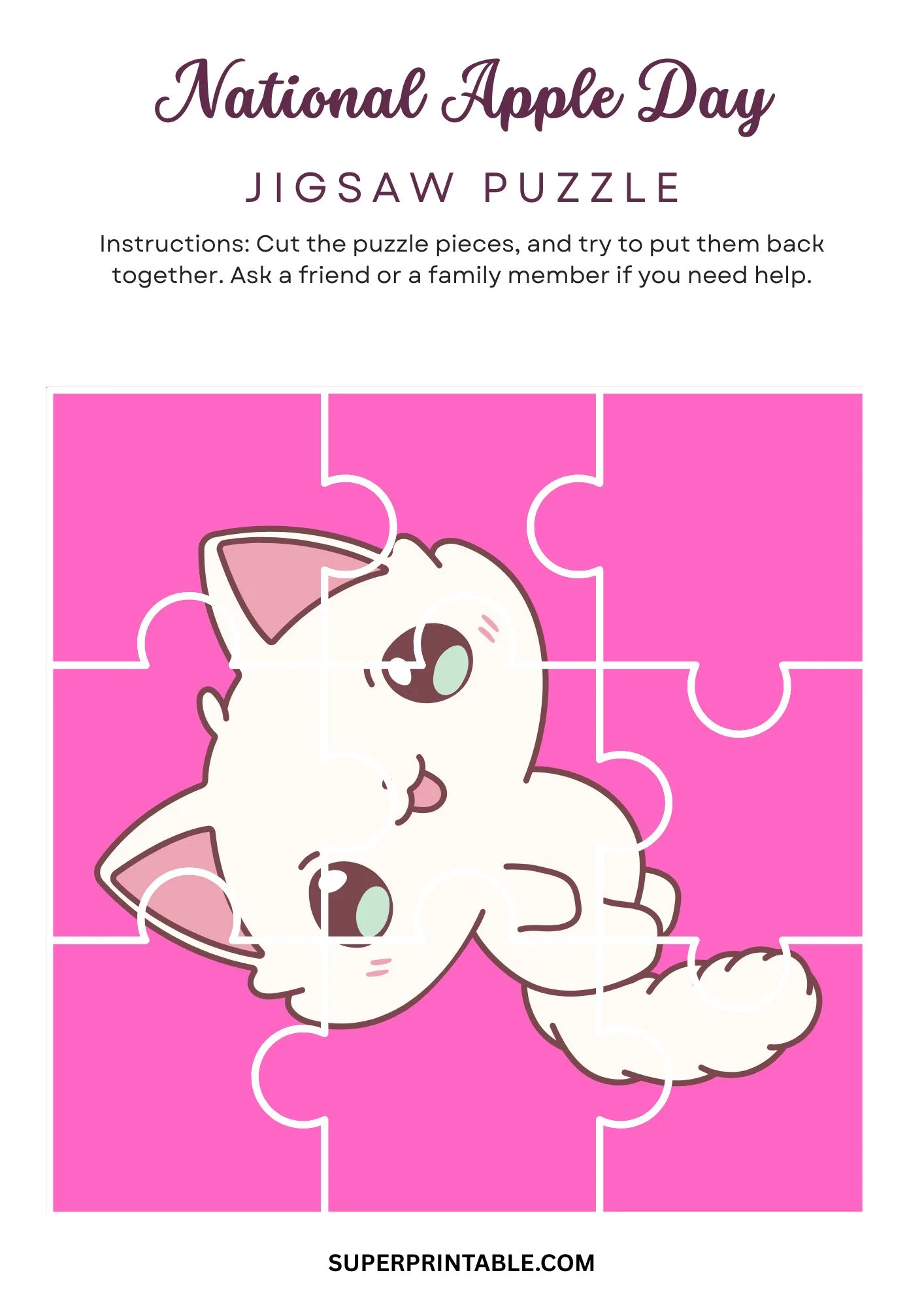 National Cat Day Jigsaw Puzzle Activity 8