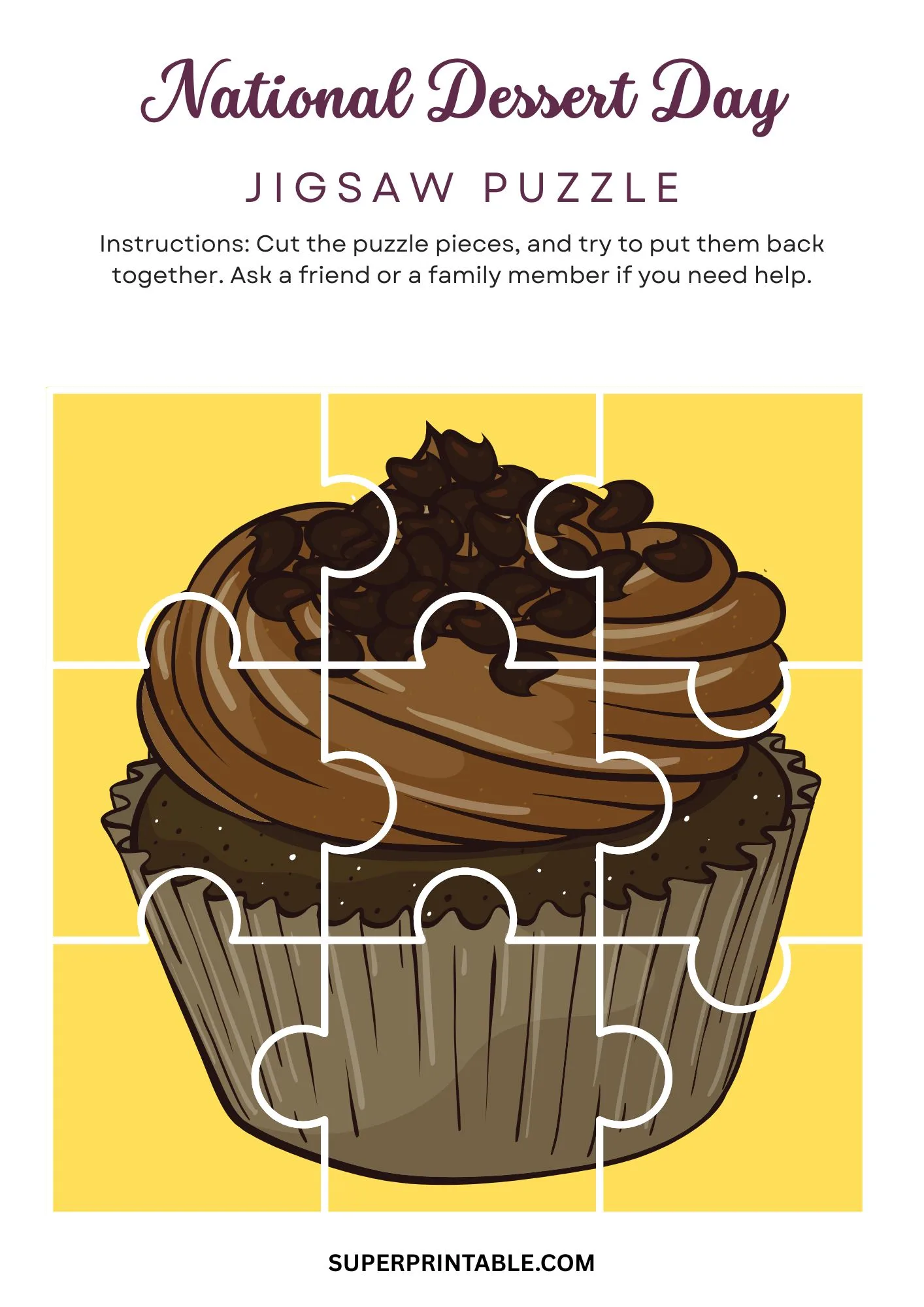 National Dessert Day Jigsaw Puzzle Activity 3