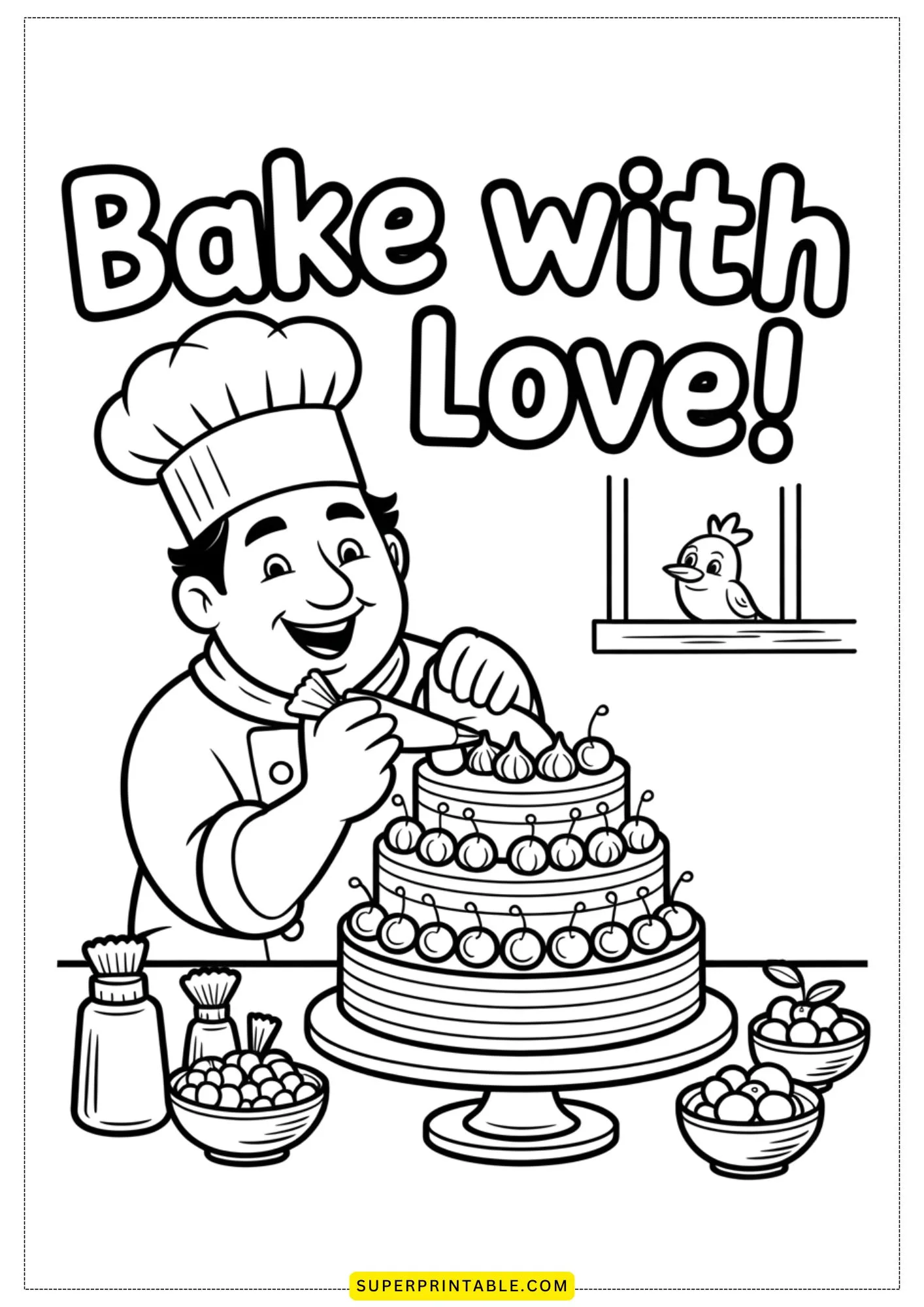 Papa Chef’s Kitchen Adventures Coloring Pages 4