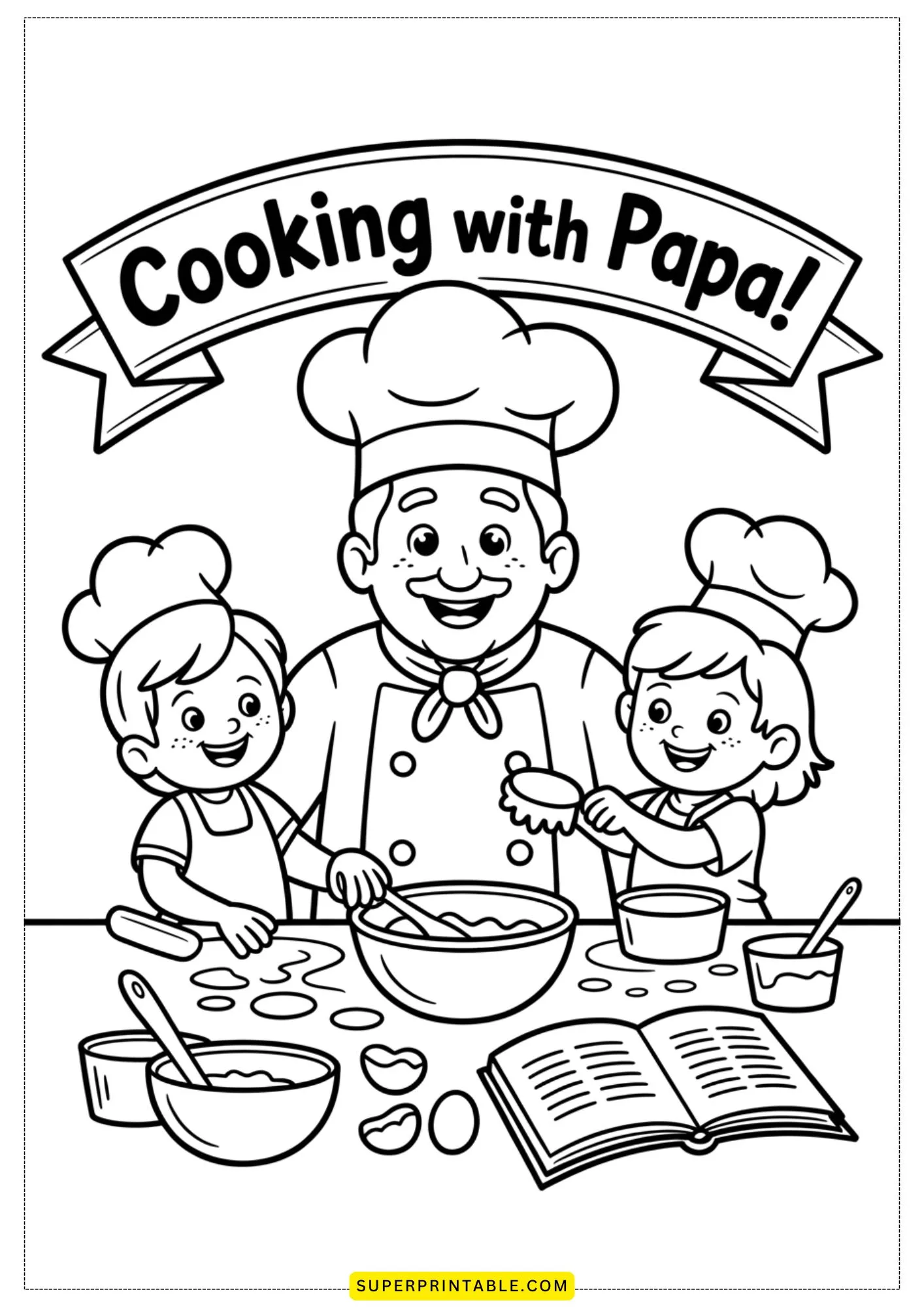 Papa Chef’s Kitchen Adventures Coloring Pages 5