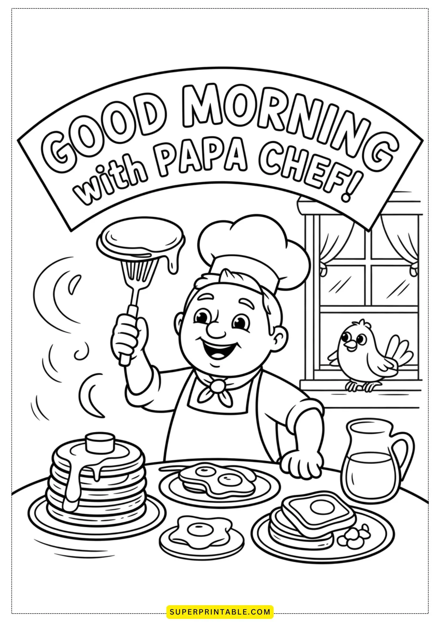 Papa Chef’s Kitchen Adventures Coloring Pages 6