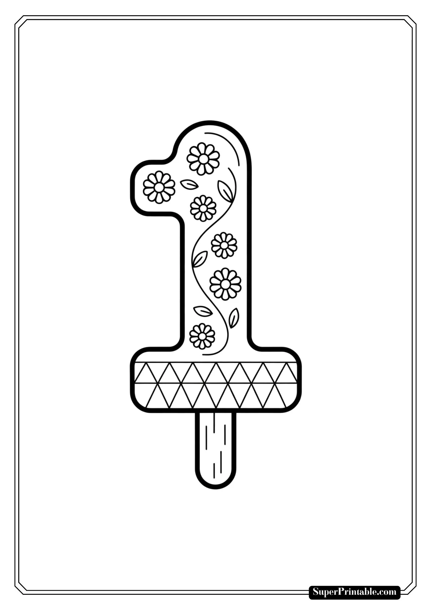 Popsicle Numbers Coloring Pages 2