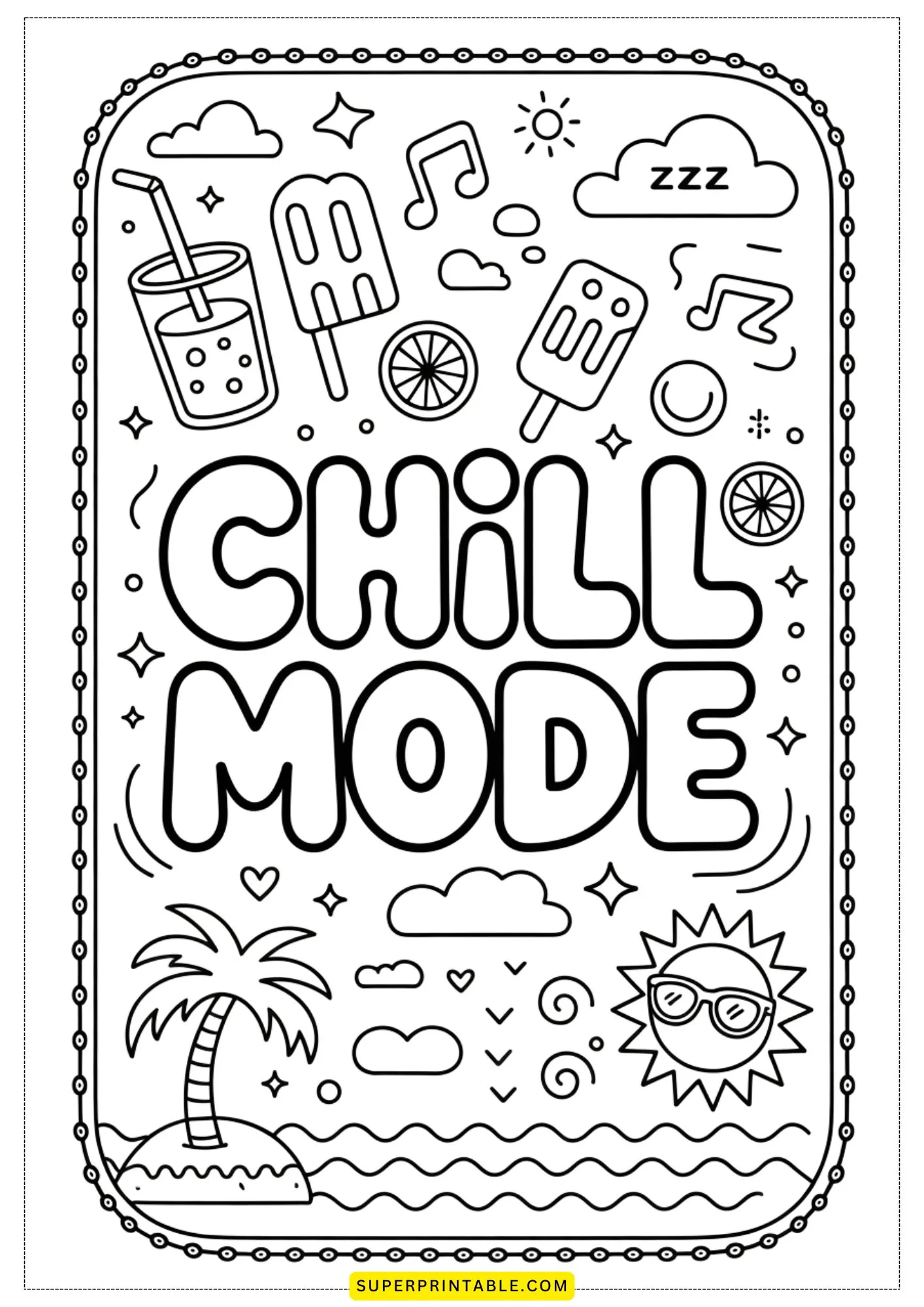 Positive Vibes Coloring Pages 3