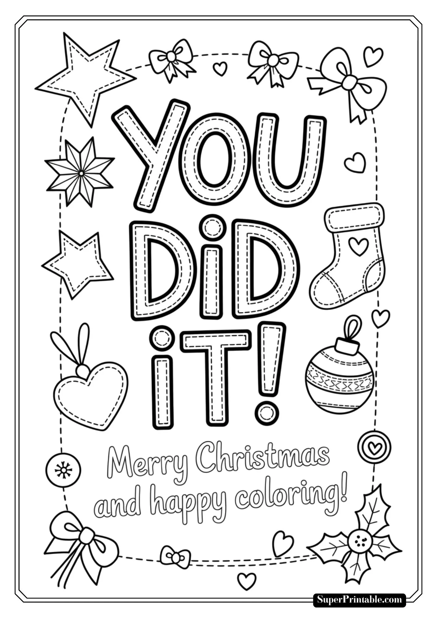 Quilted Christmas Alphabet Coloring Pages First