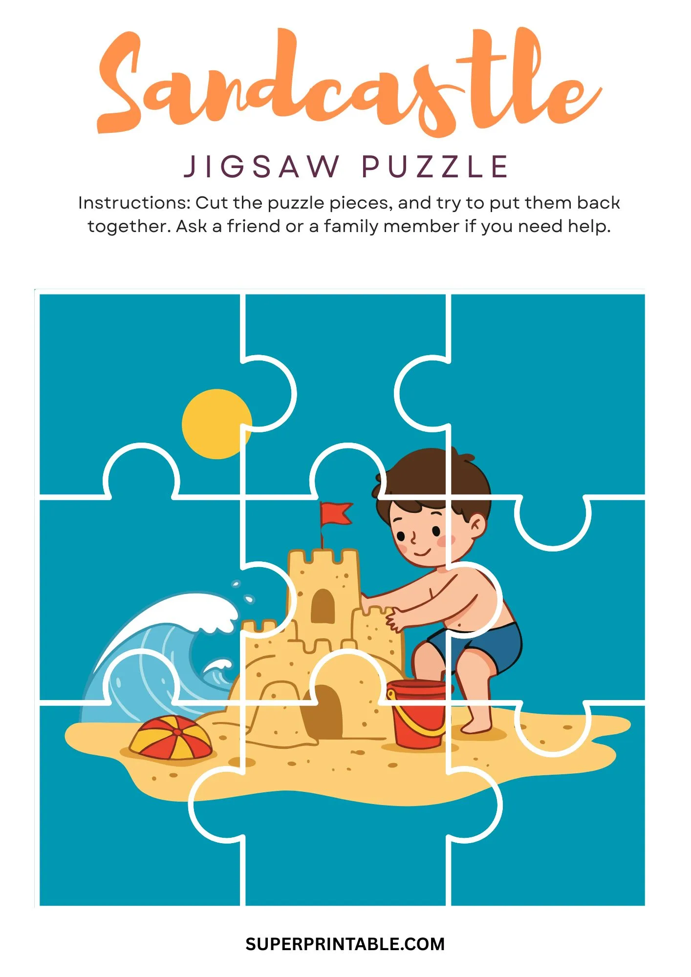 Sandcastle Jigsaw Puzzle Activity 2
