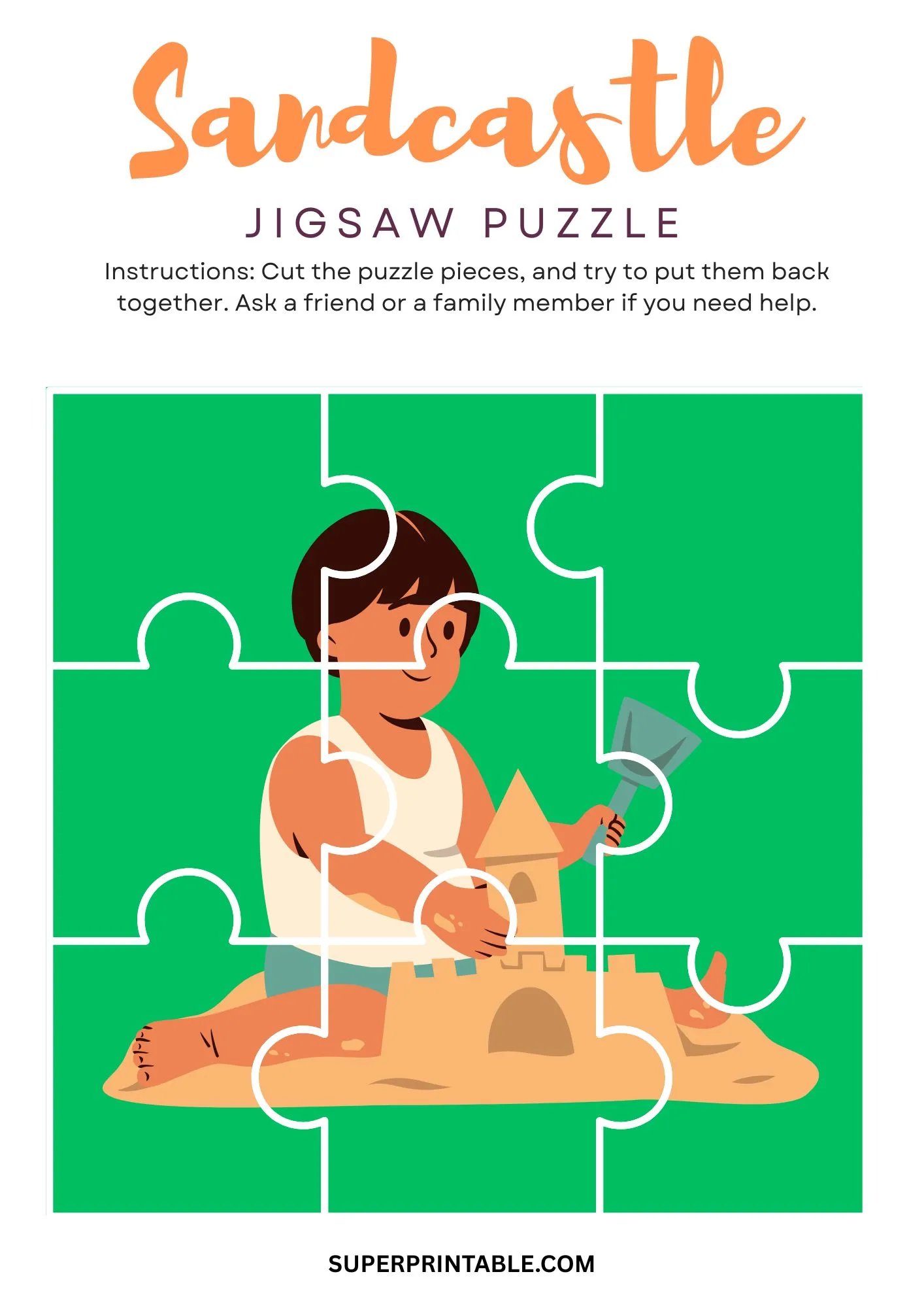 Sandcastle Jigsaw Puzzle Activity 5