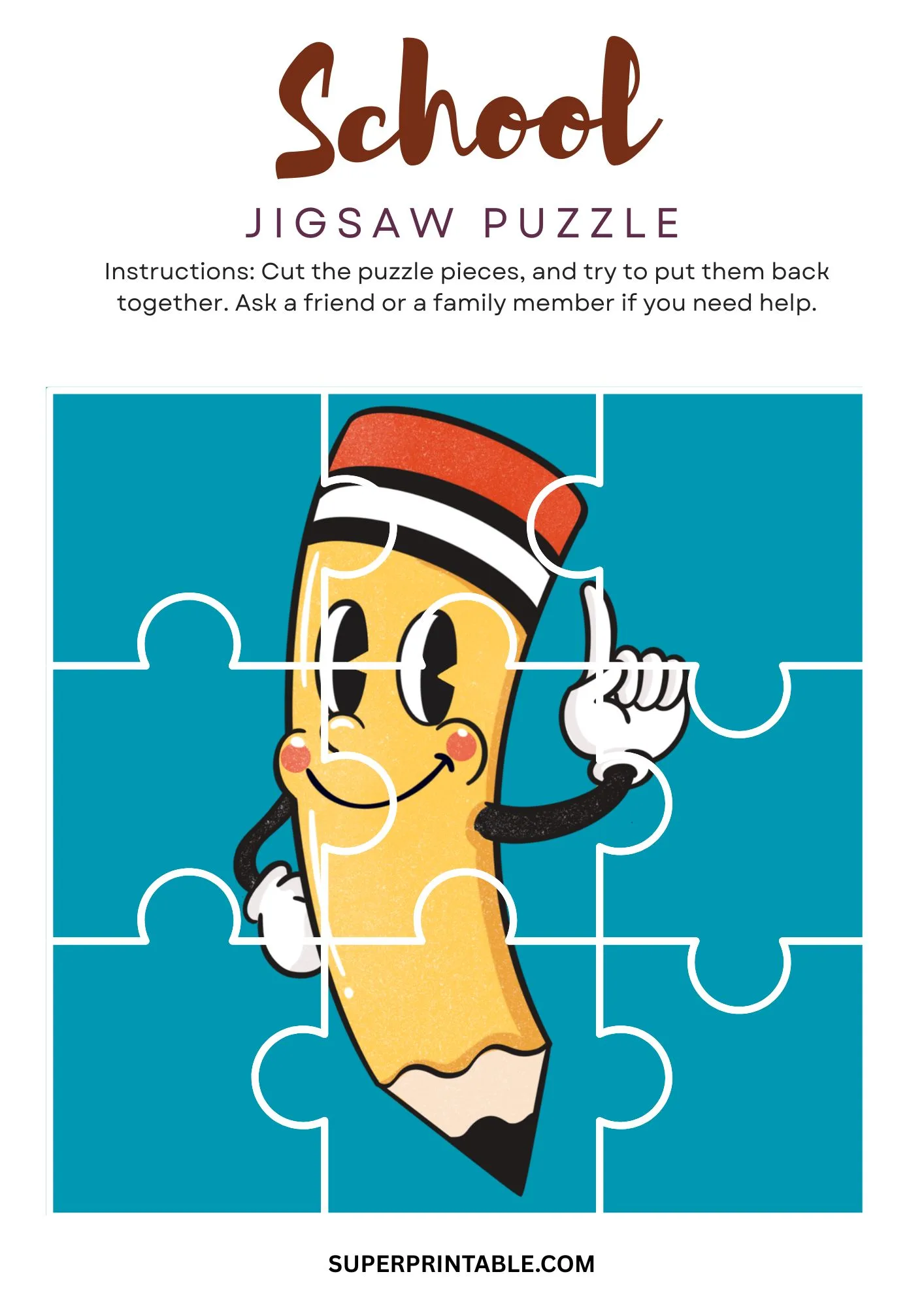 School Jigsaw Puzzle Activity 1