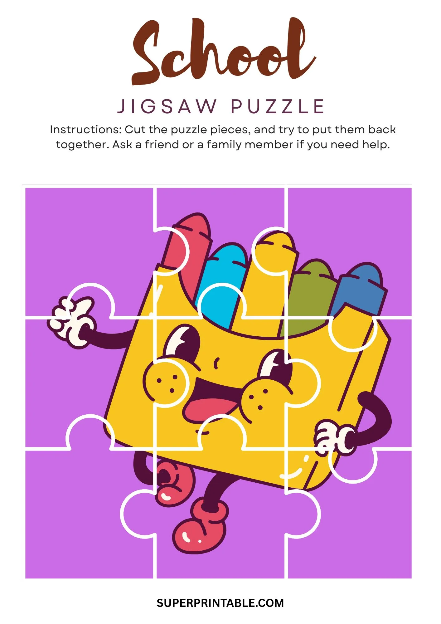 School Jigsaw Puzzle Activity 10