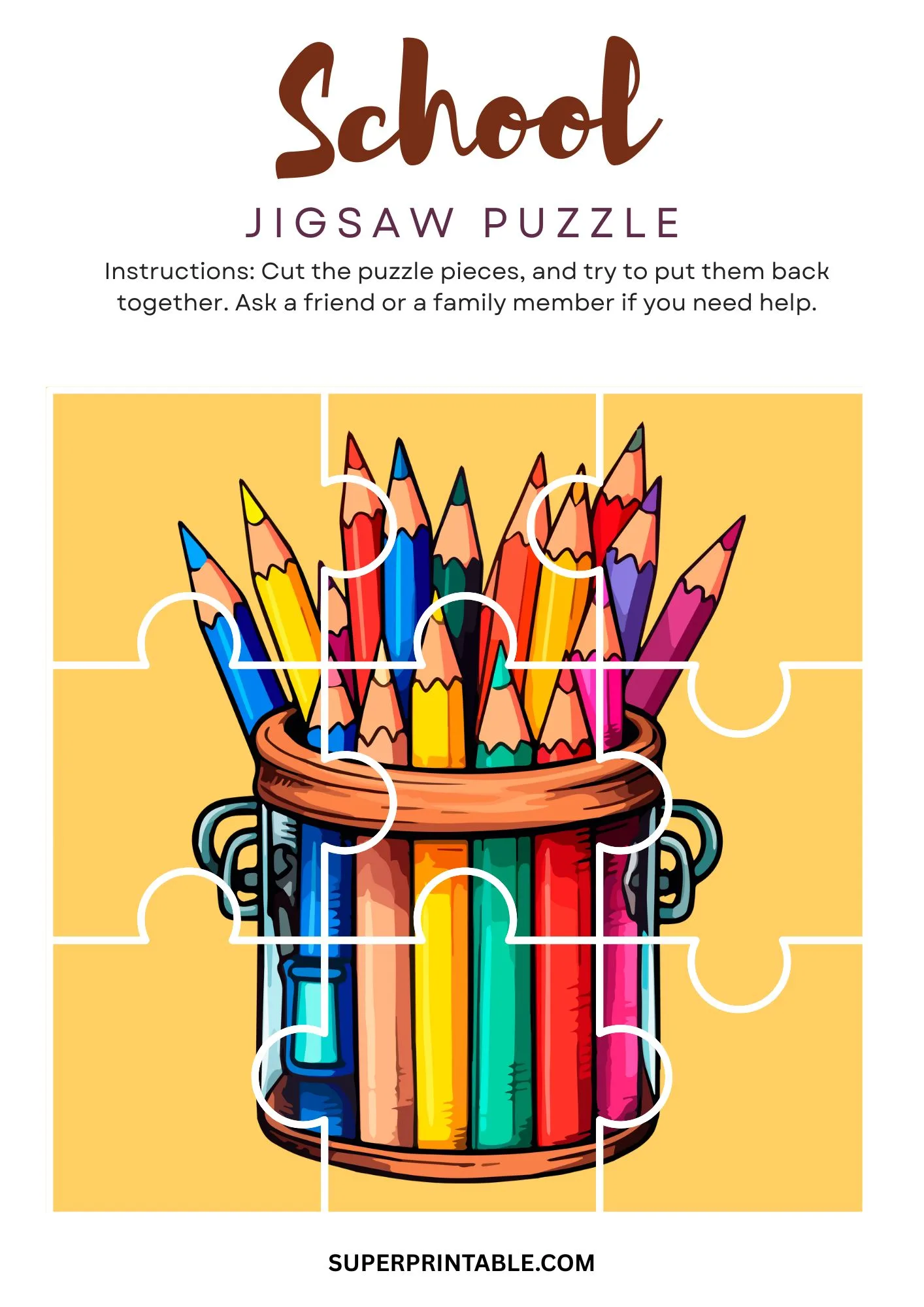 School Jigsaw Puzzle Activity 2