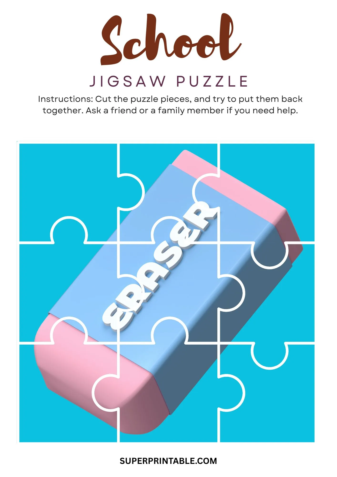 School Jigsaw Puzzle Activity 4
