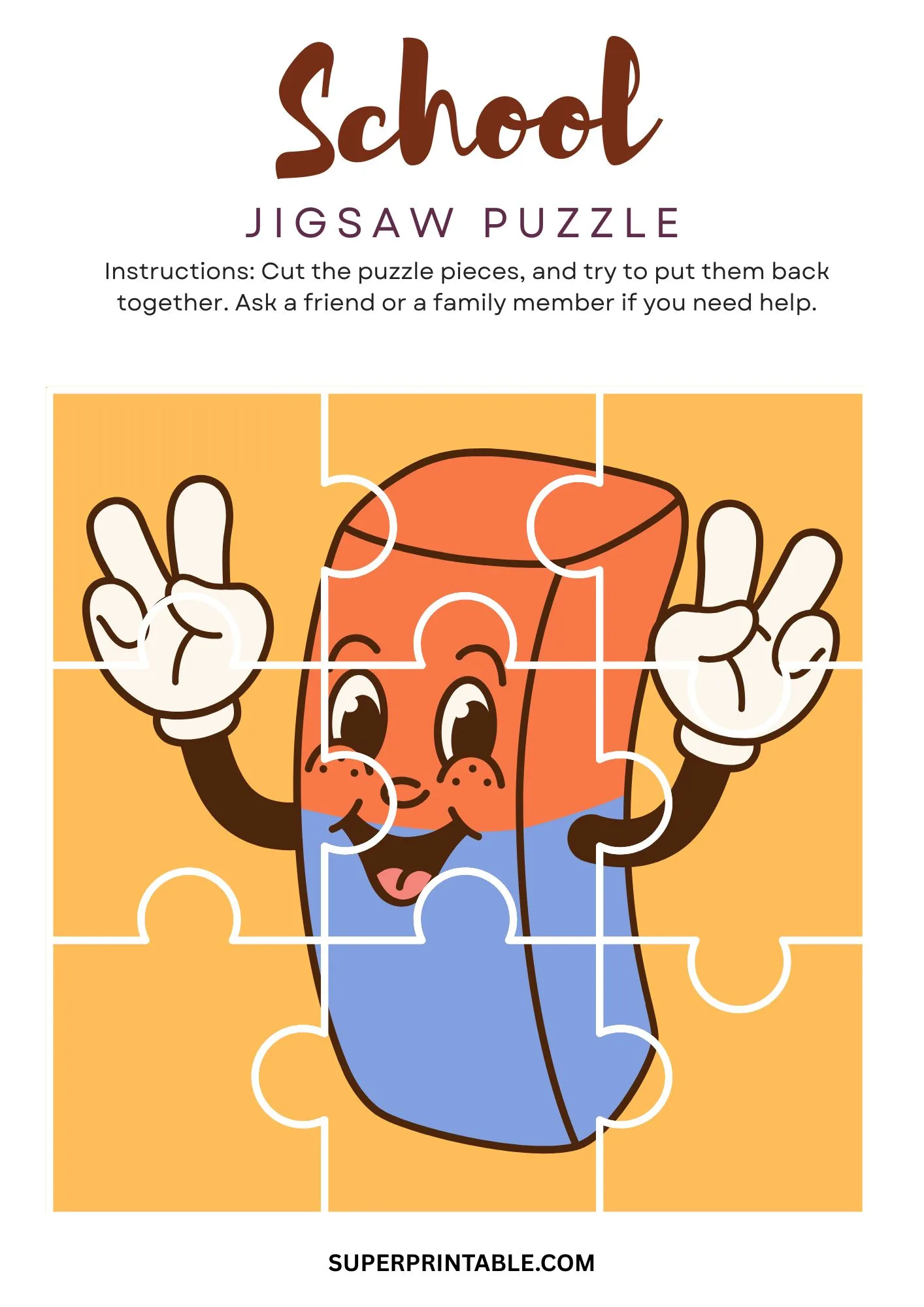 School Jigsaw Puzzle Activity 5