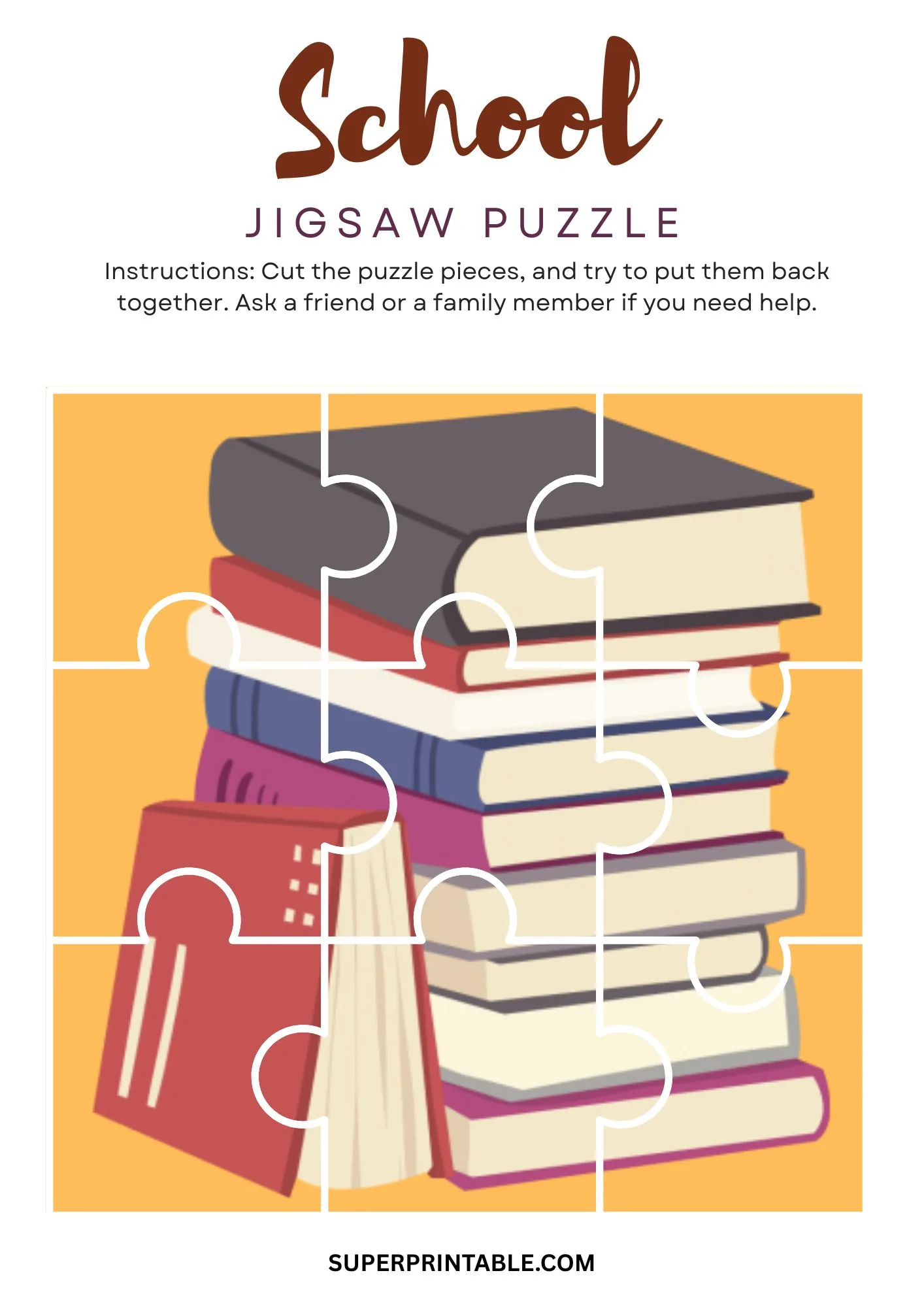 School Jigsaw Puzzle Activity 7