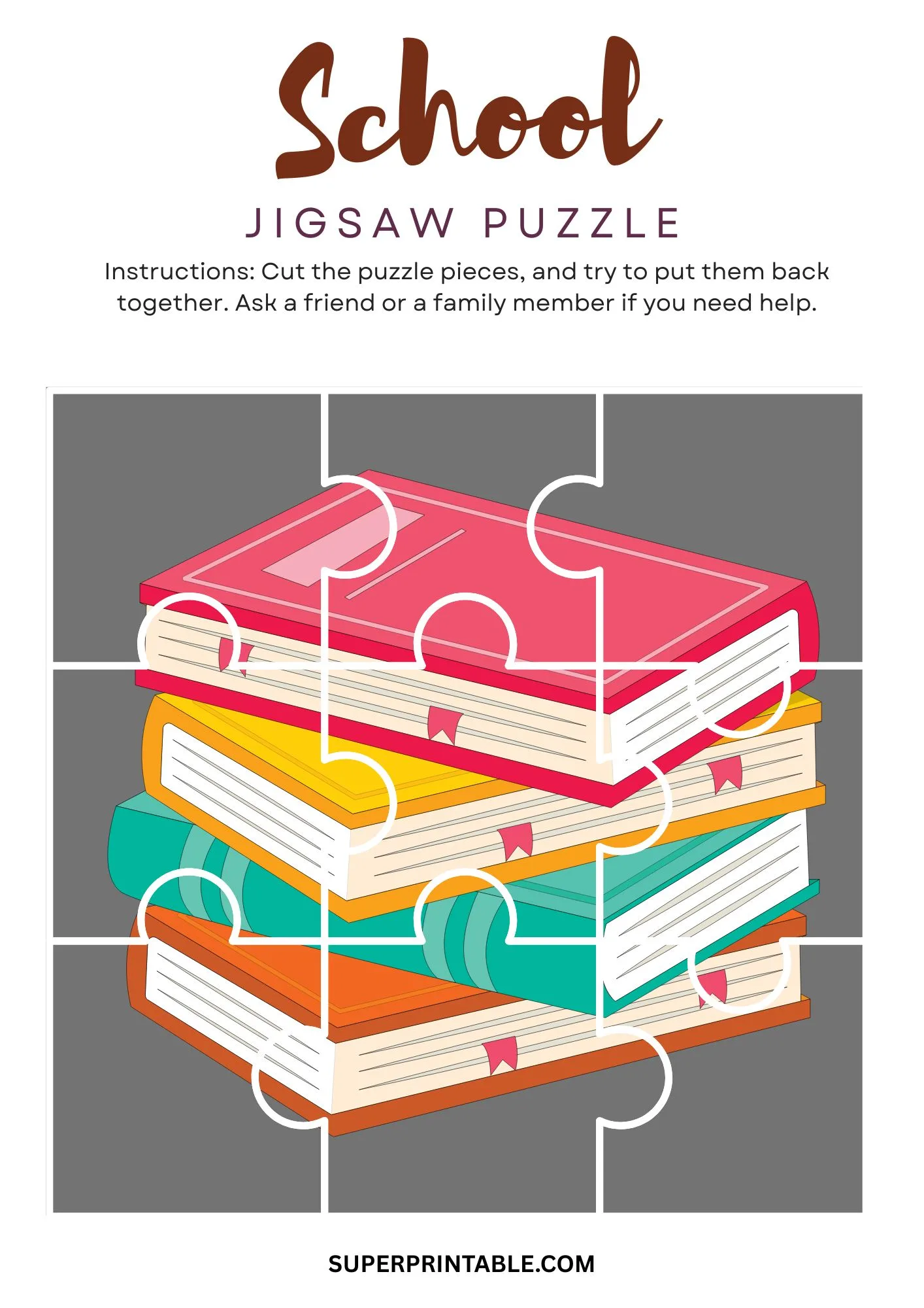 School Jigsaw Puzzle Activity 8