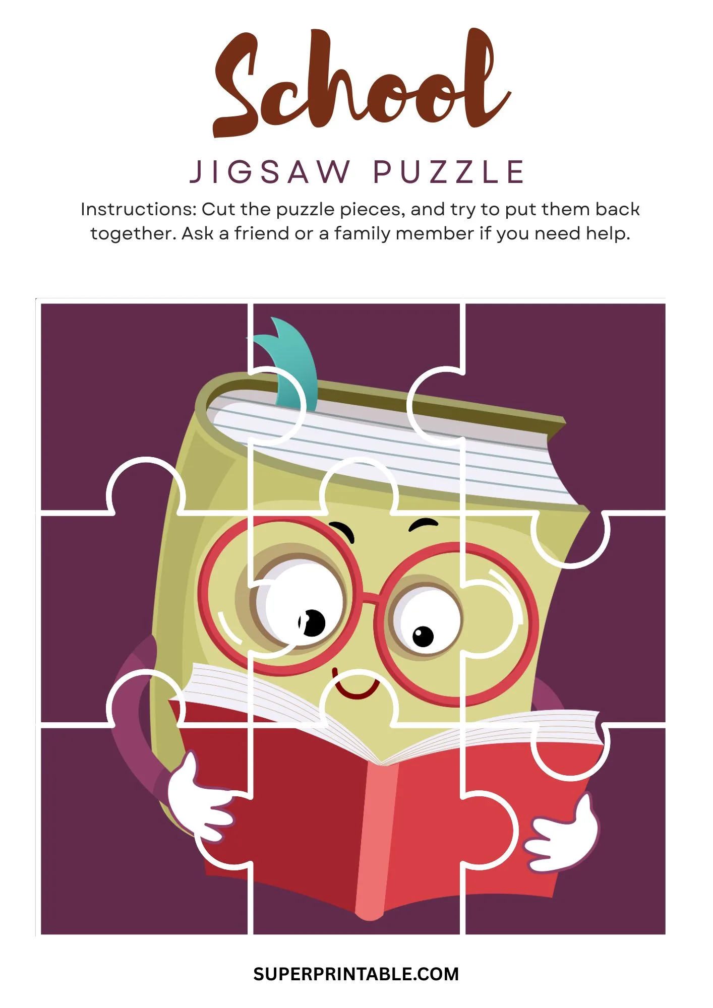 School Jigsaw Puzzle Activity 9