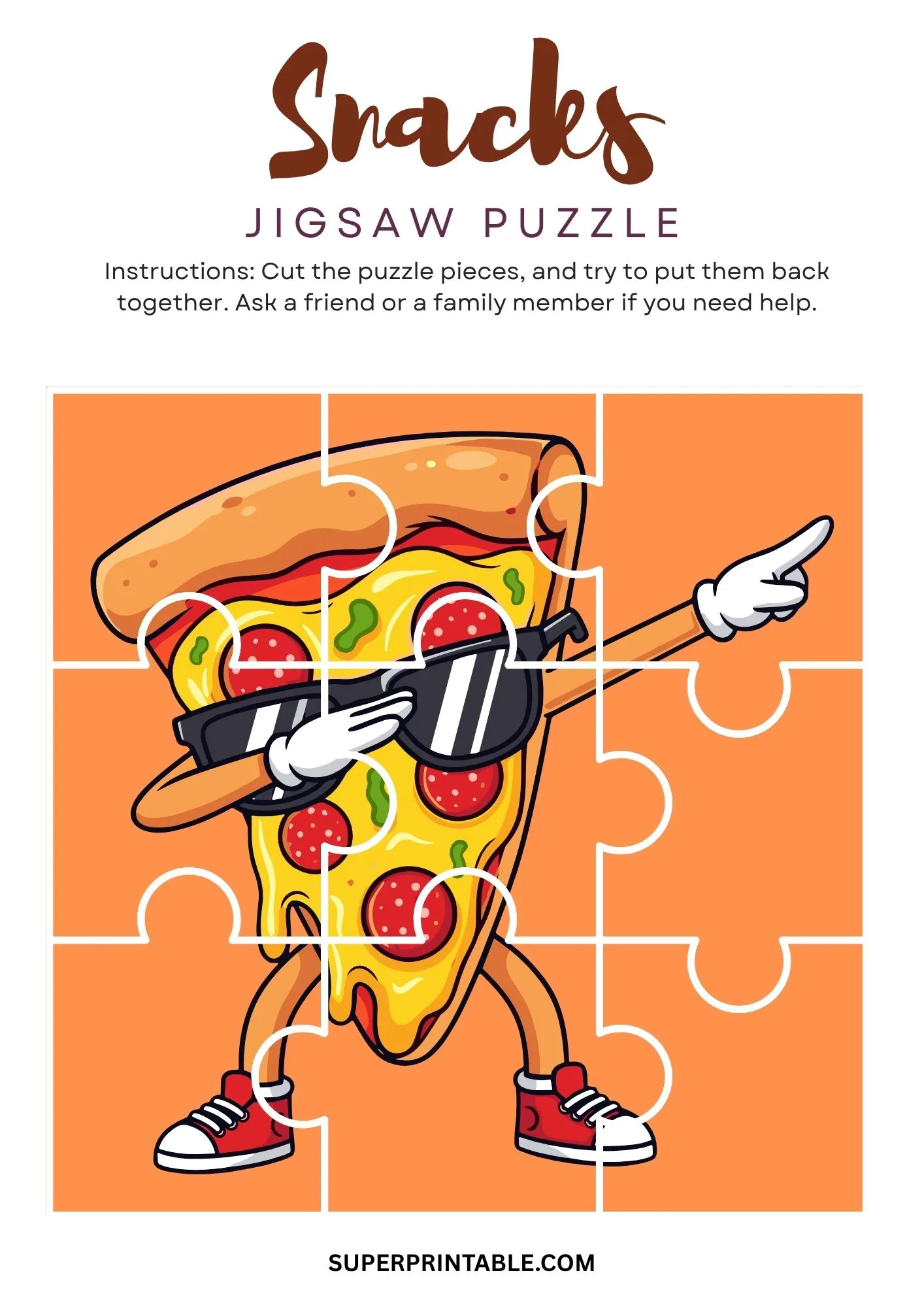 Snacks Jigsaw Puzzle Activity 9