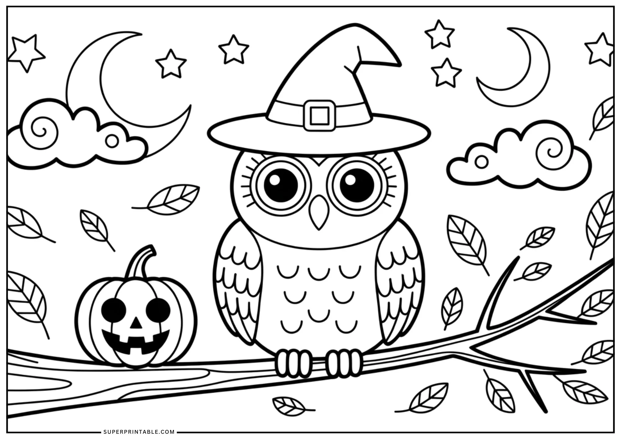 Spooky-Fun October Coloring Pages 4