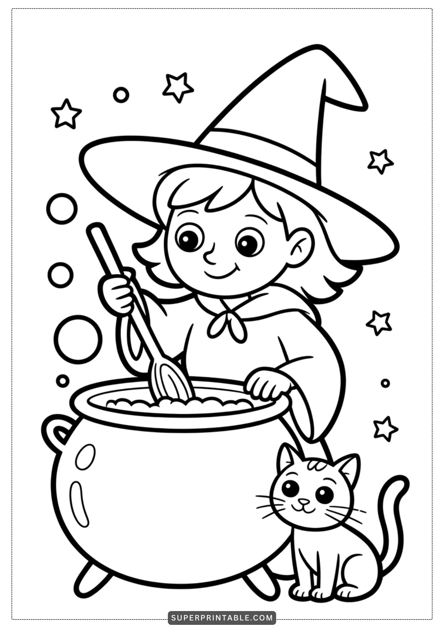 Spooky Sweet Halloween Coloring Pages for Kids 1